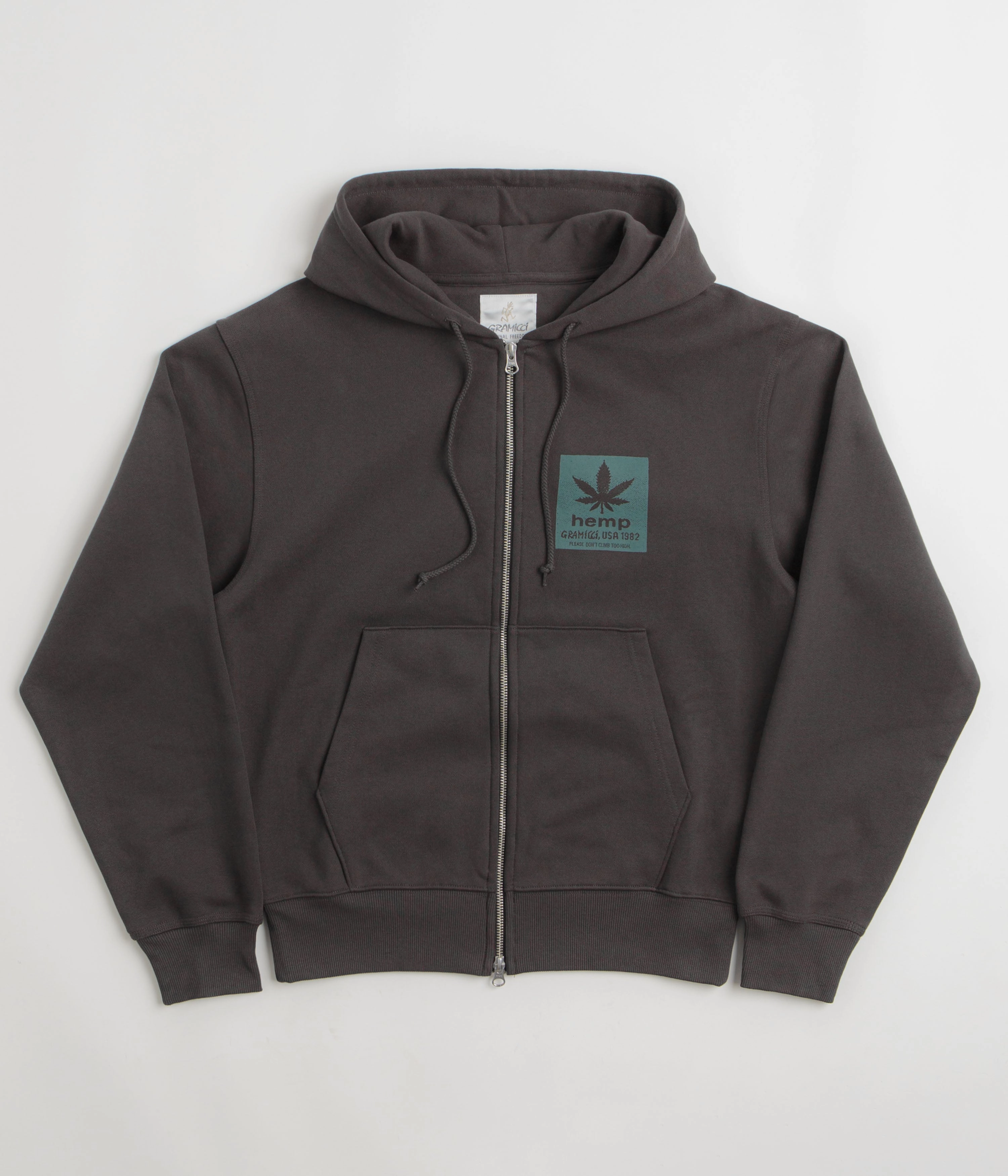 Gramicci Hemp Full Zip Hoodie - Deep Brown Urban Fashion