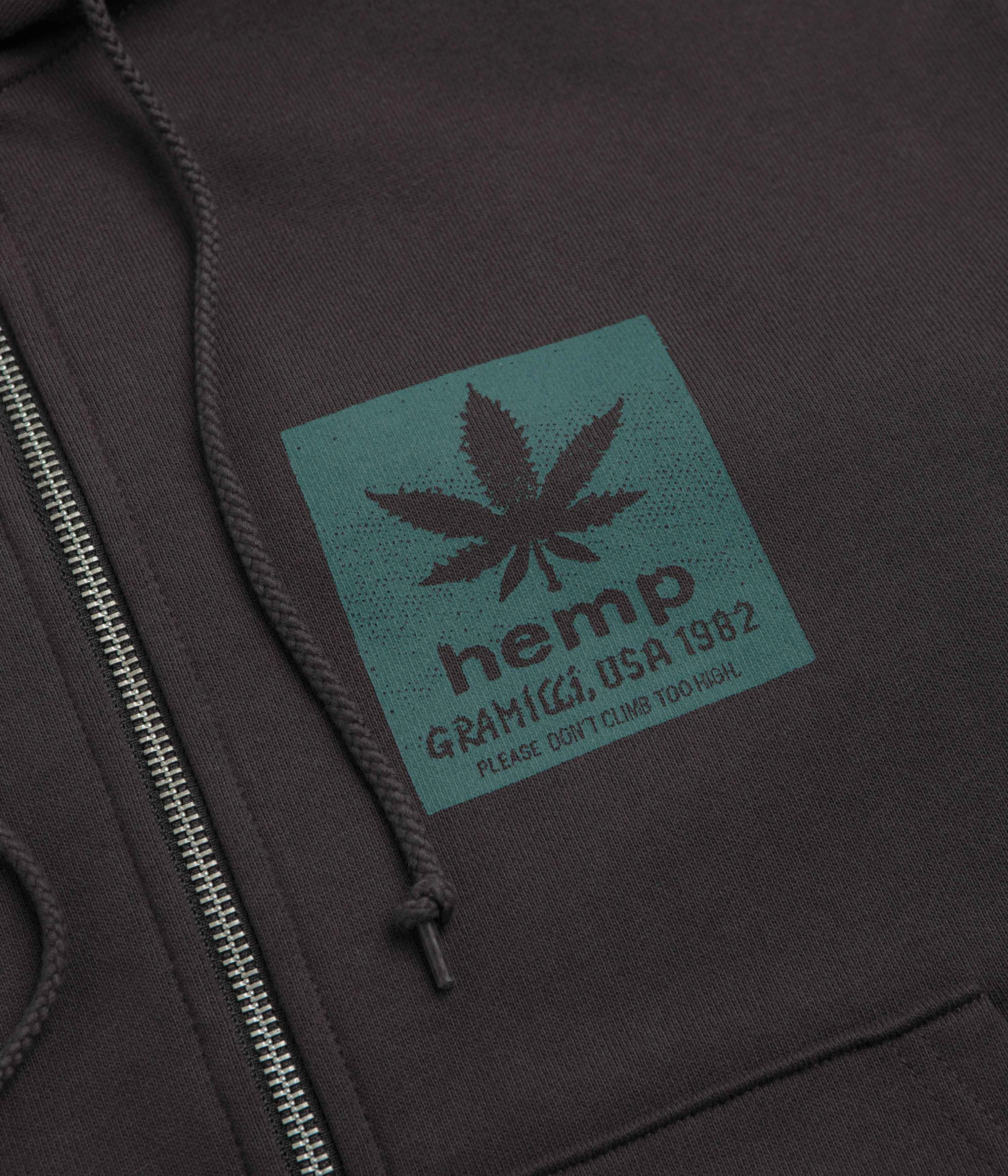 Power Dressing Gramicci Hemp Full Zip Hoodie - Deep Brown