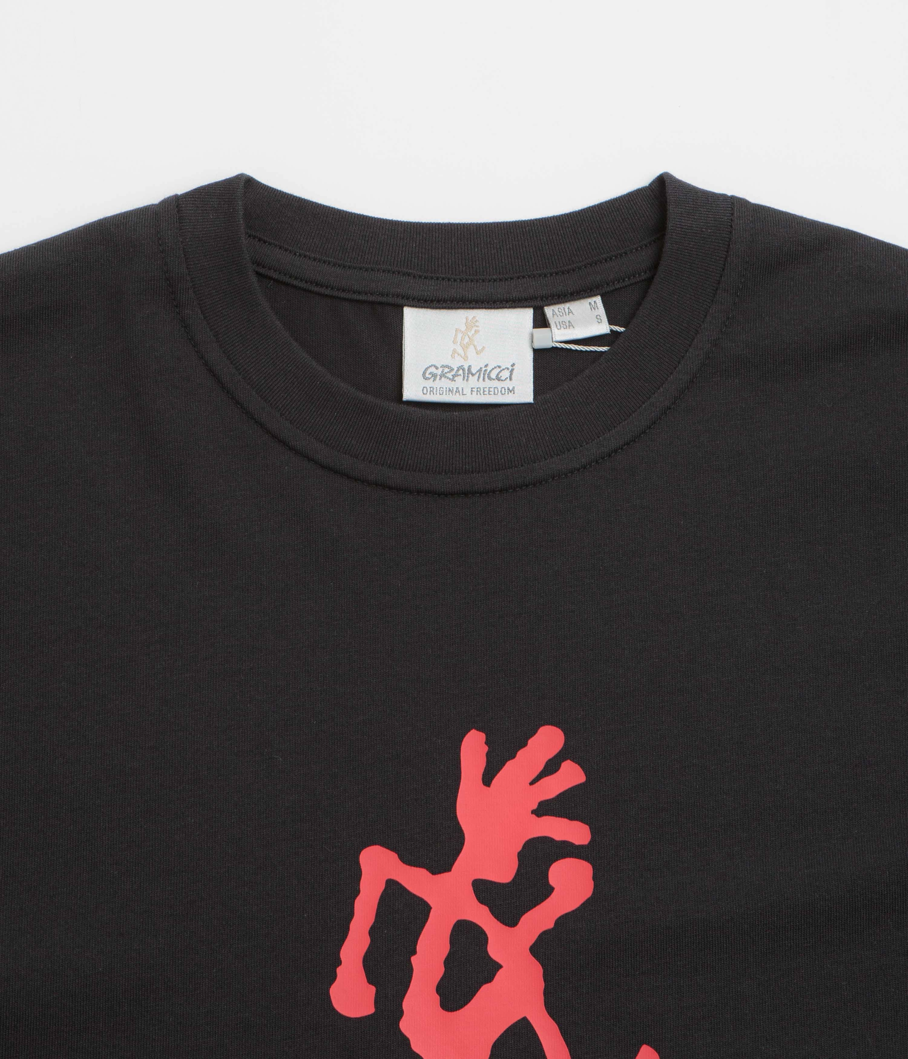 Gramicci Logo T-Shirt - Black NonIrritating Fabric Easy Style Wear