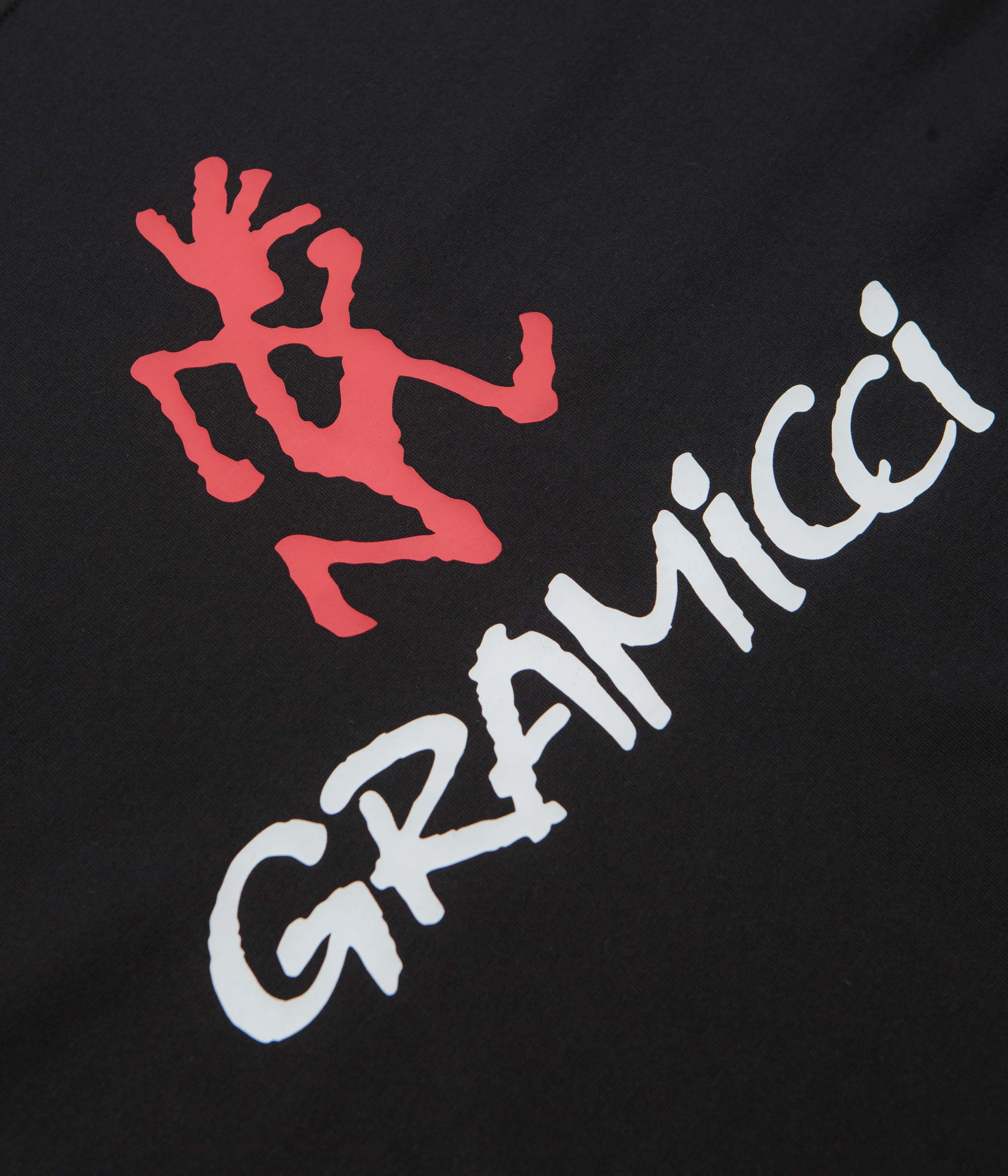 Gramicci Logo T-Shirt - Black Cozy Vibes stain resistant coating