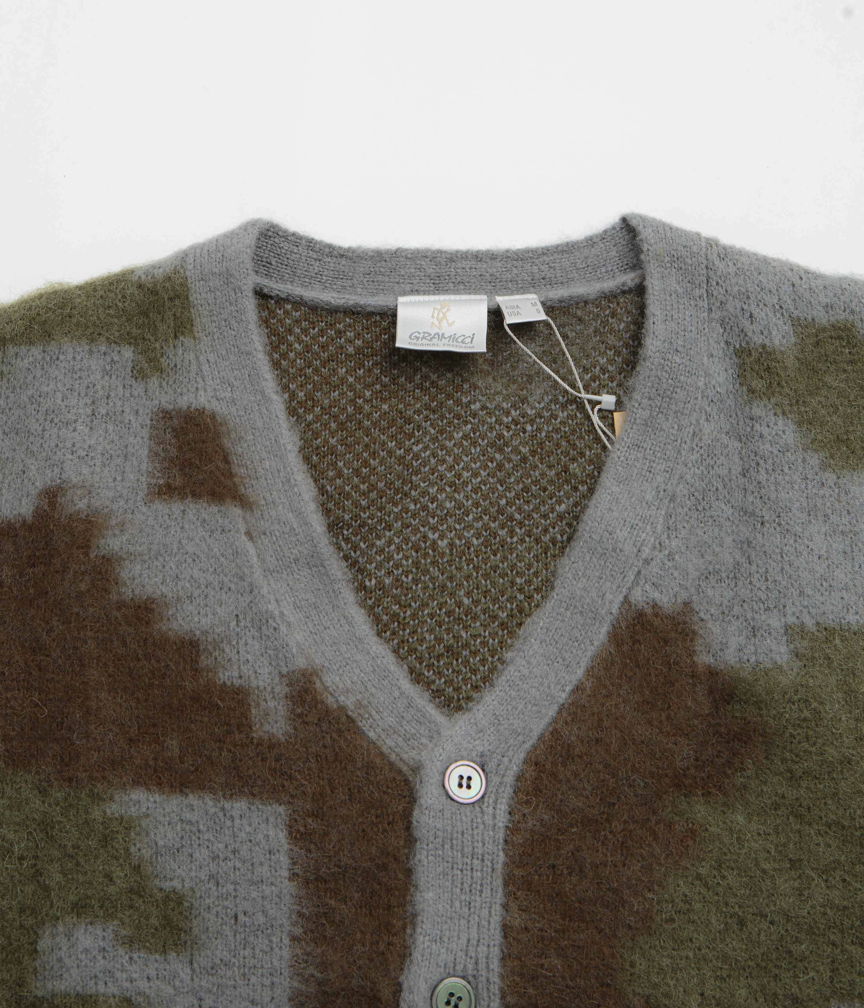 Soft Touch Gramicci Mohair Cardigan - Jungle Digi Camo