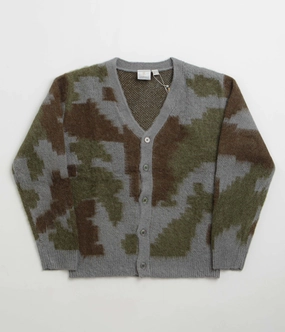 Gramicci Mohair Cardigan - Jungle Digi Camo Layered