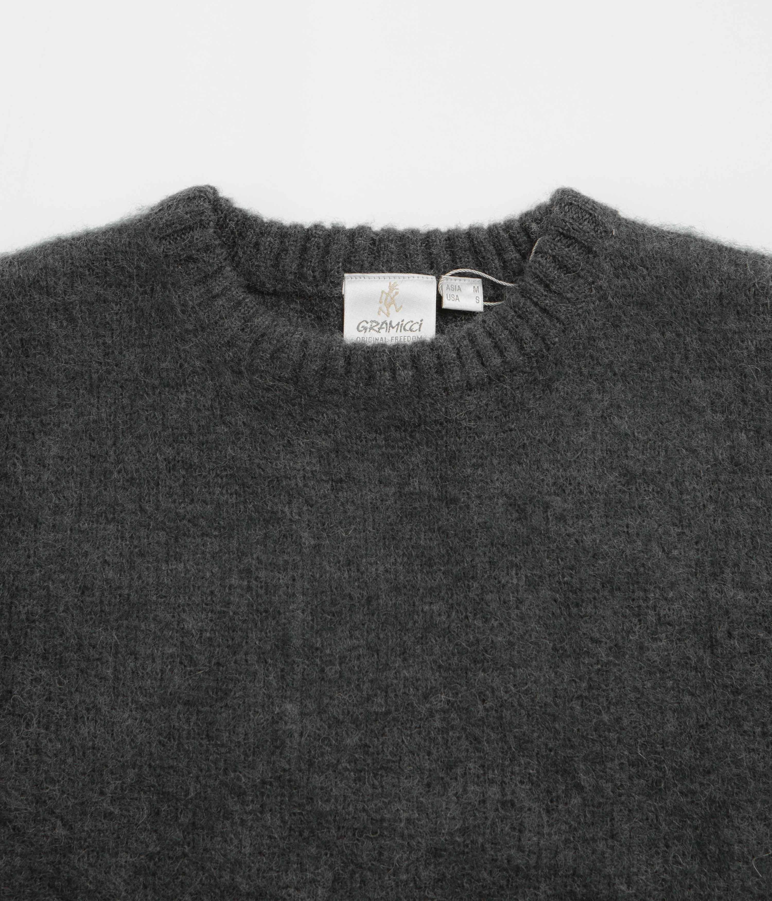 Gramicci Mohair Crewneck Sweatshirt - Charcoal Mass produced Polka Dot
