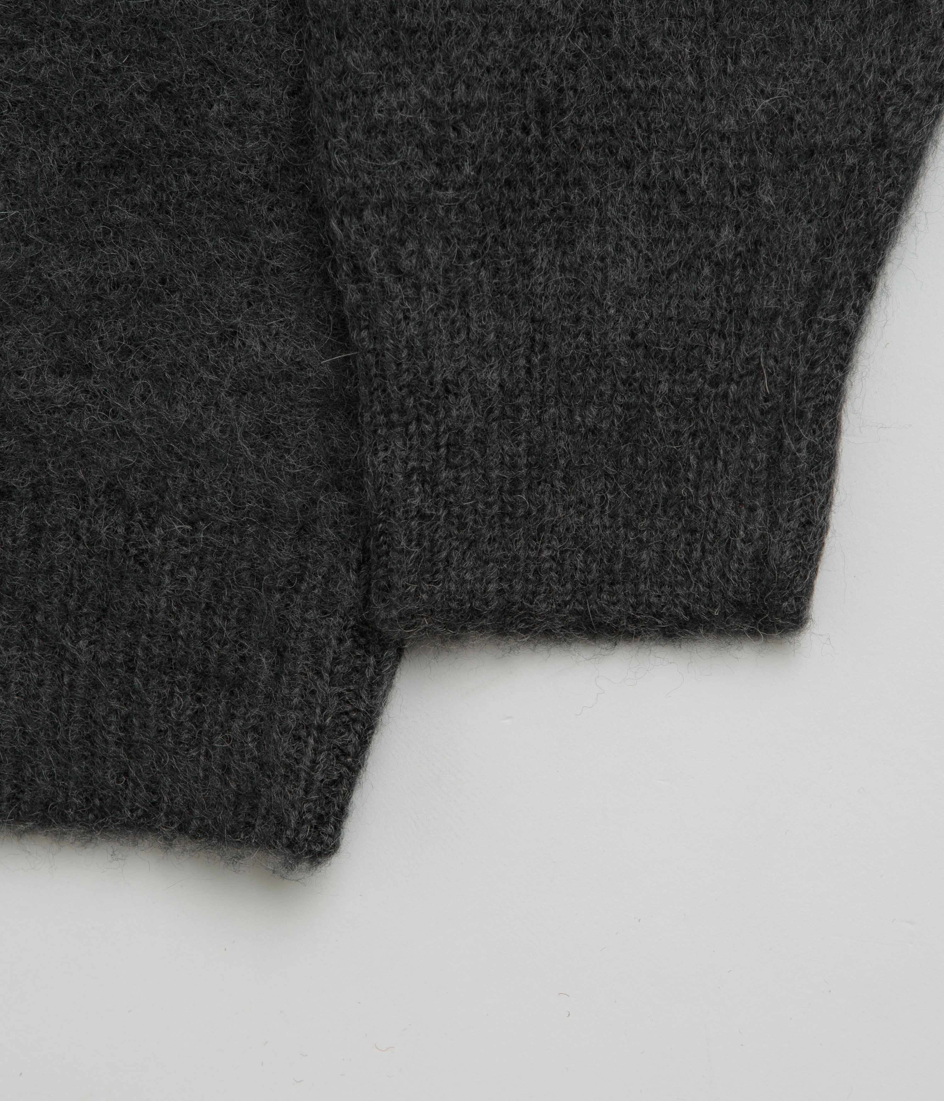 product sustainability impact Gramicci Mohair Crewneck Sweatshirt - Charcoal