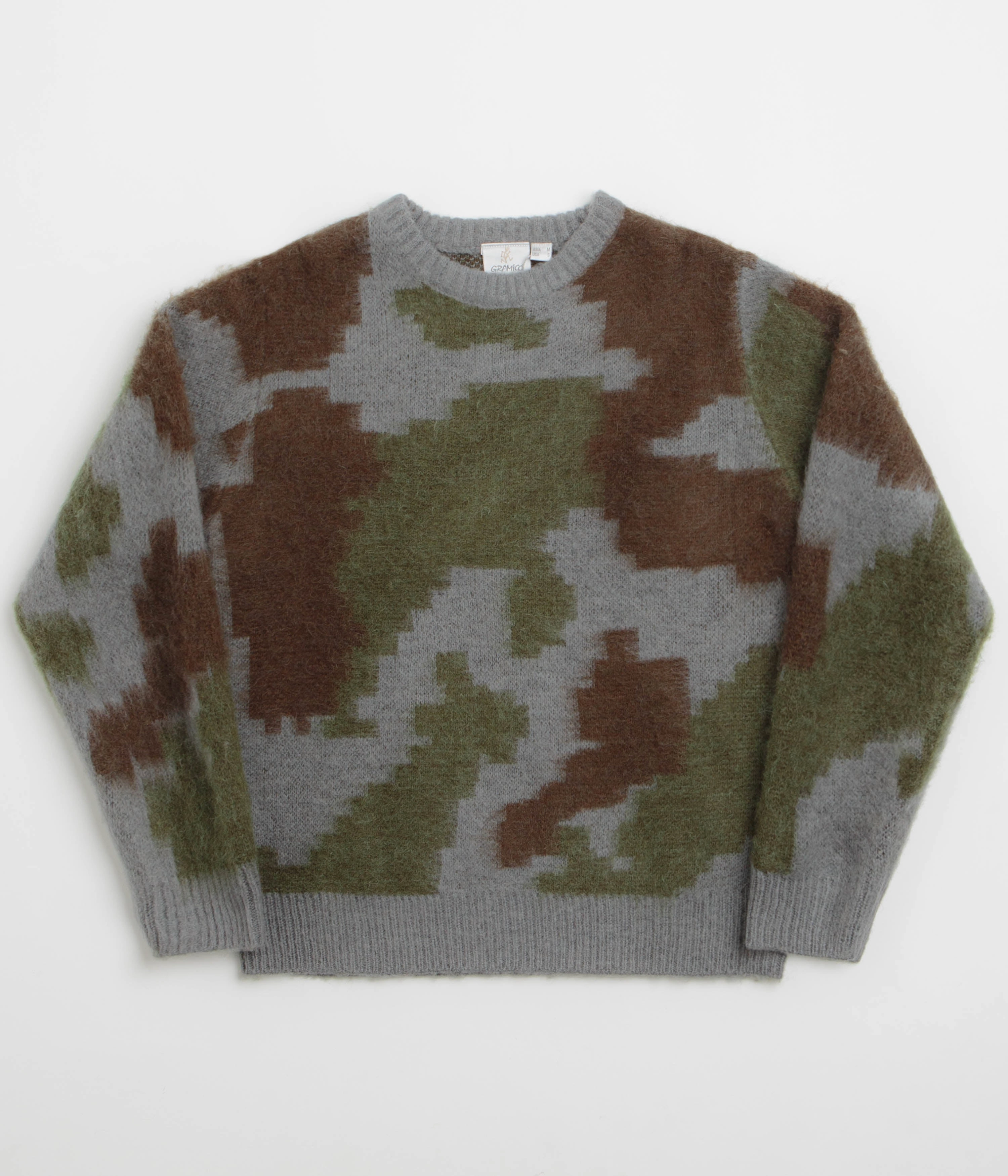 Gramicci Mohair Crewneck Sweatshirt - Jungle Digi Camo Fashion Relaxed
