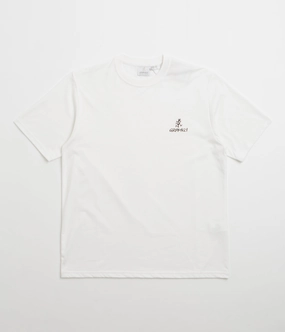 Gramicci One Point Logo T-Shirt - White Comfy Wardrobe Sporty and Stylish