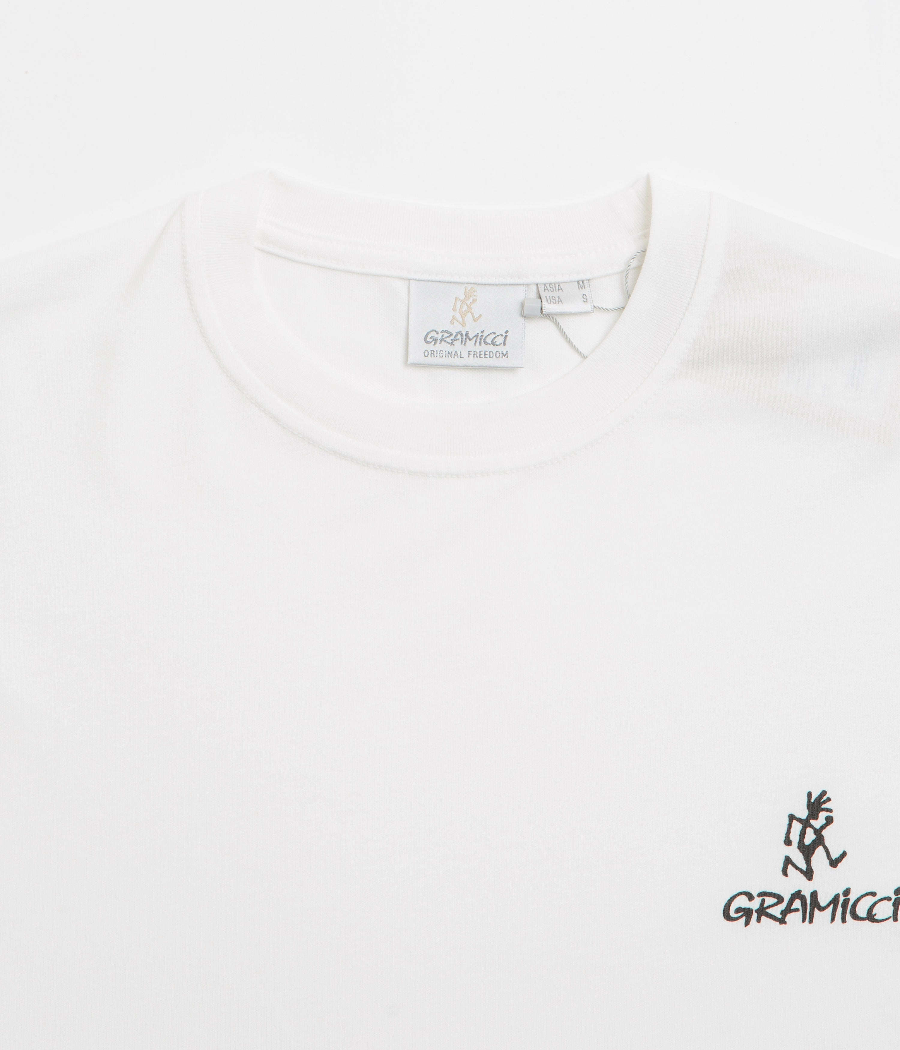 cotton material Gramicci One Point Logo T-Shirt - White