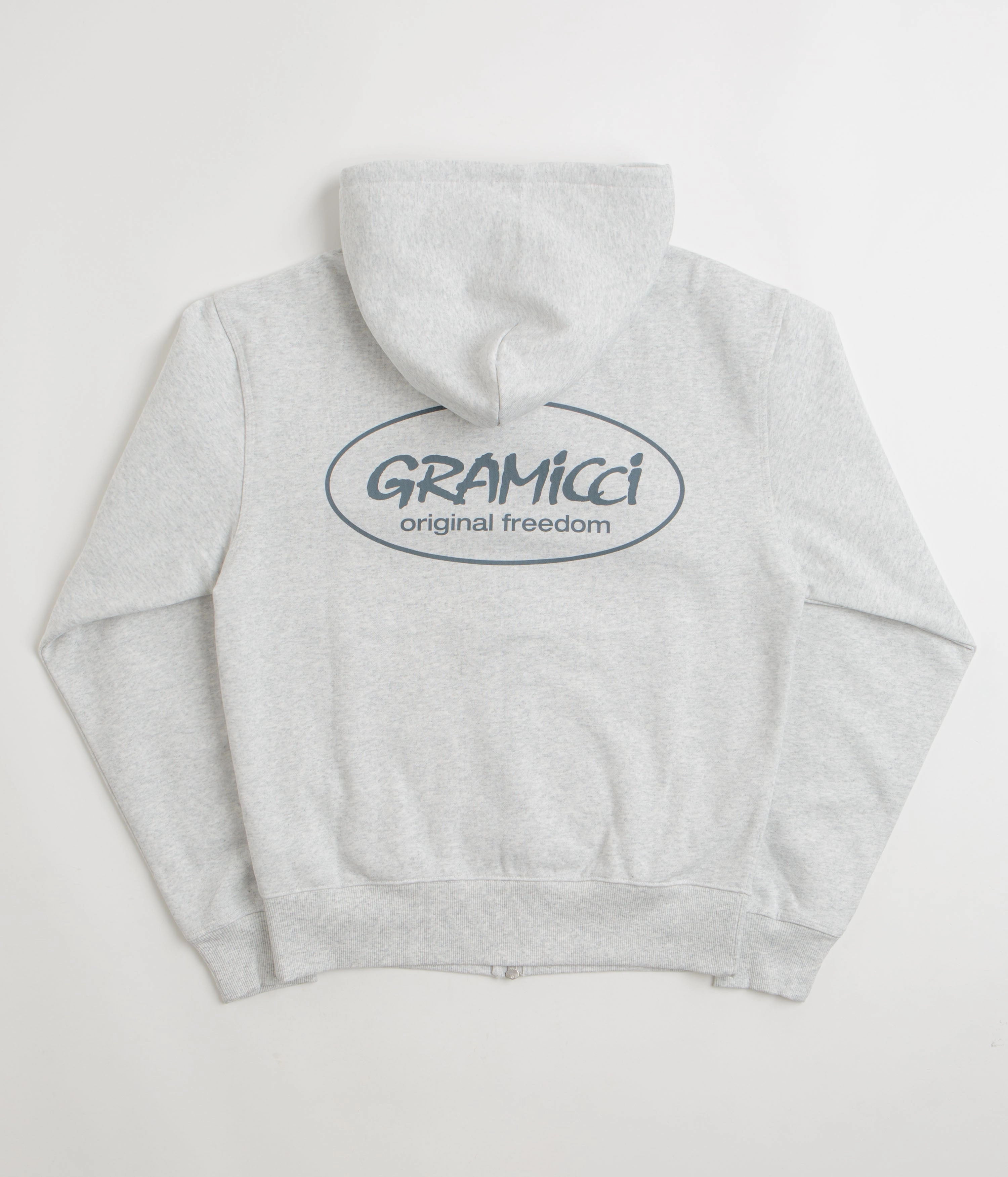 High Durability Fabric Gramicci Original Freedom Full Zip Hoodie - Heather Ash