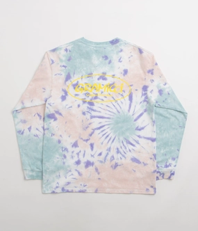 Gramicci Oval Long Sleeve T-Shirt - Blue Tie Dye Organic Cotton Blend