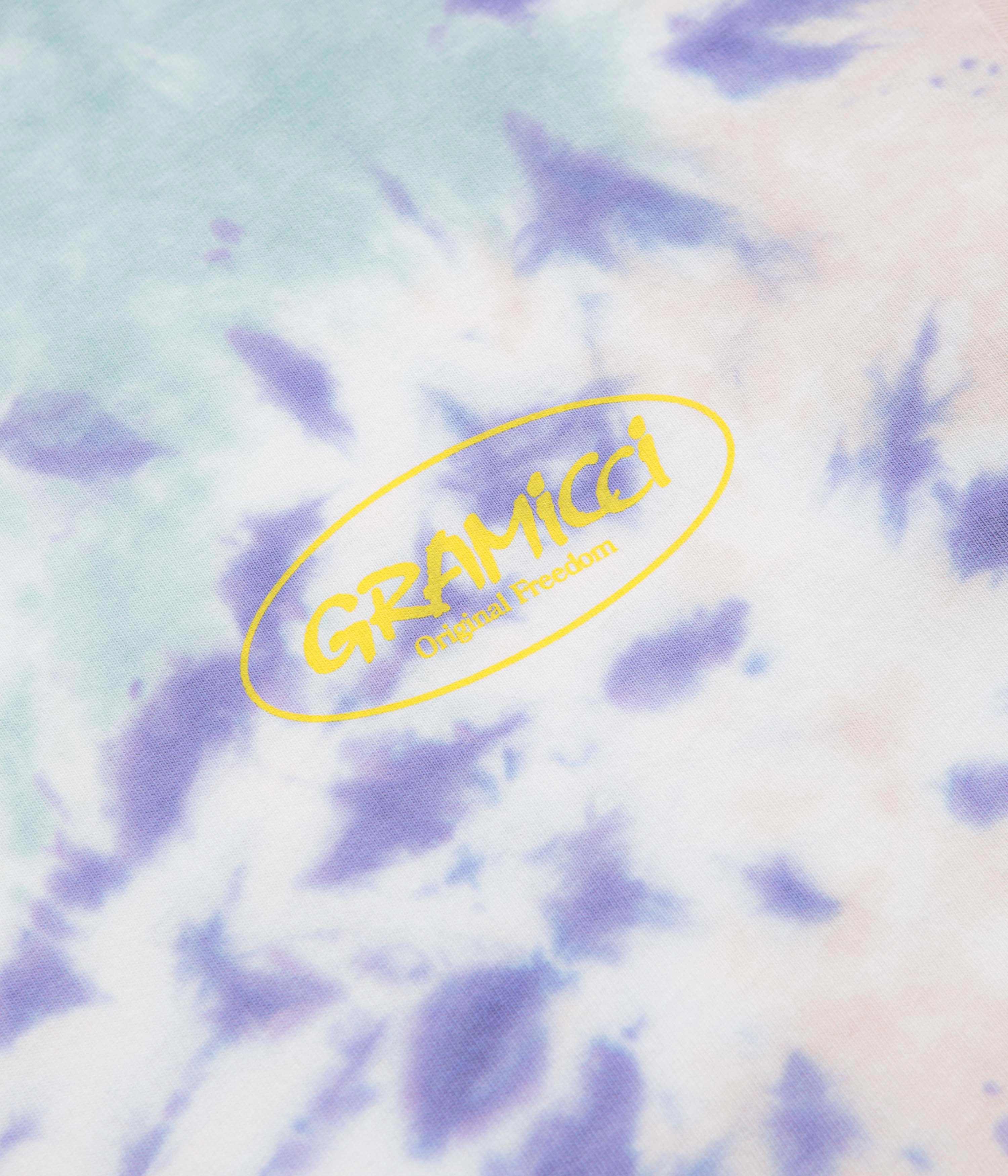 Yarn Dyed Fabric Sustainable production Gramicci Oval Long Sleeve T-Shirt - Blue Tie Dye