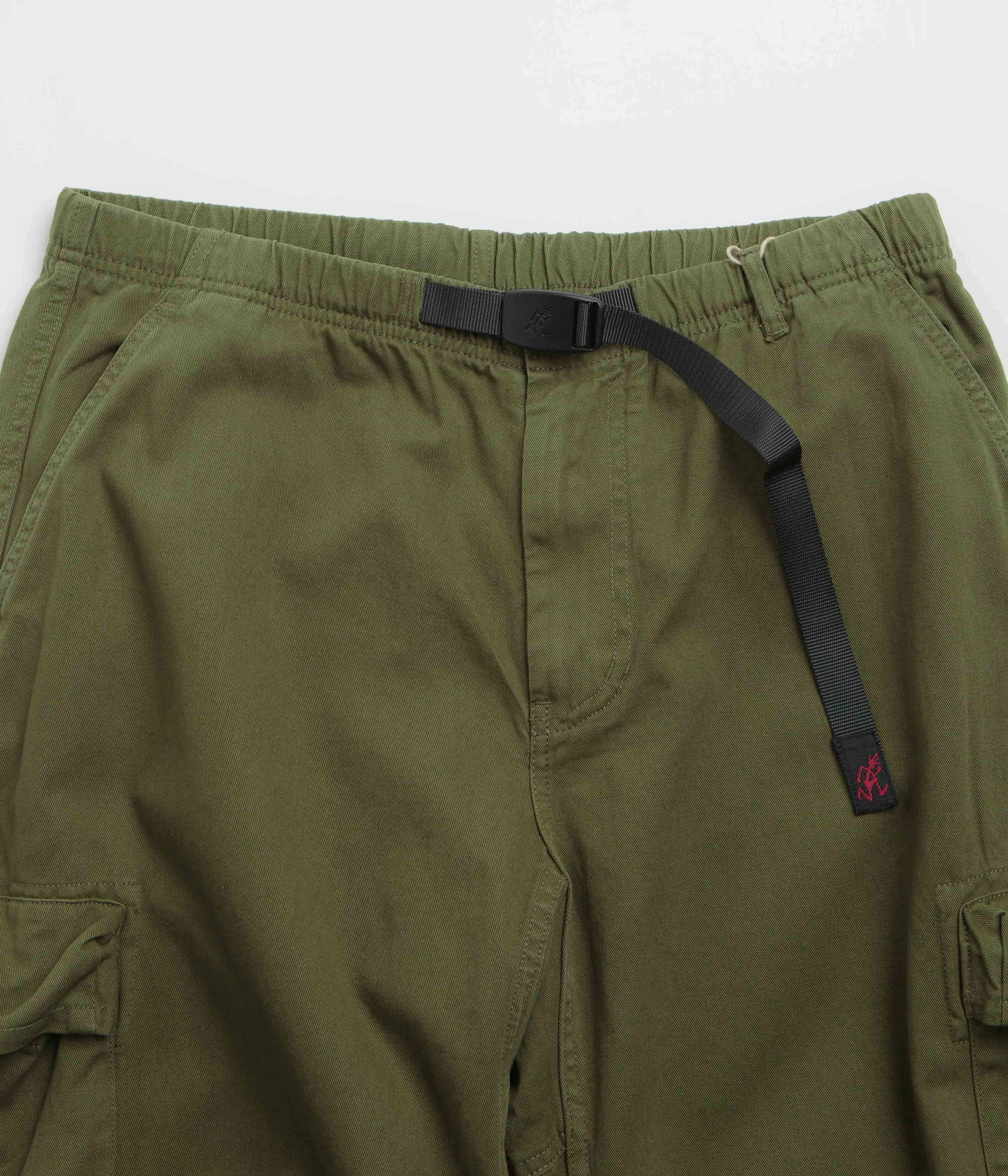 Gramicci Rig Cargo Pants - Olive Side Pockets simple design