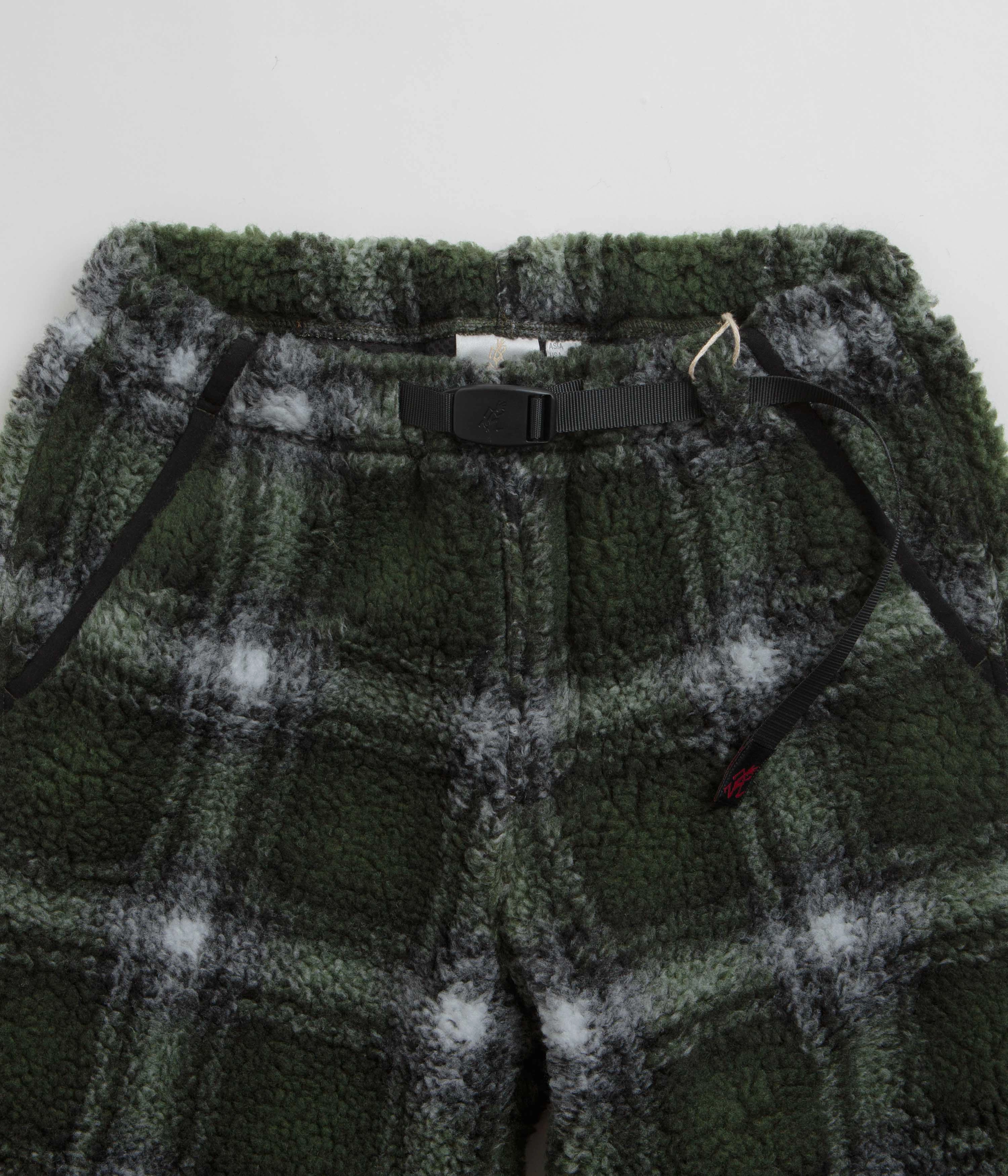 Quick Access Zippers ripstop fabric Gramicci Shadow Plaid Sherpa Pants - Olive Shadow Plaid