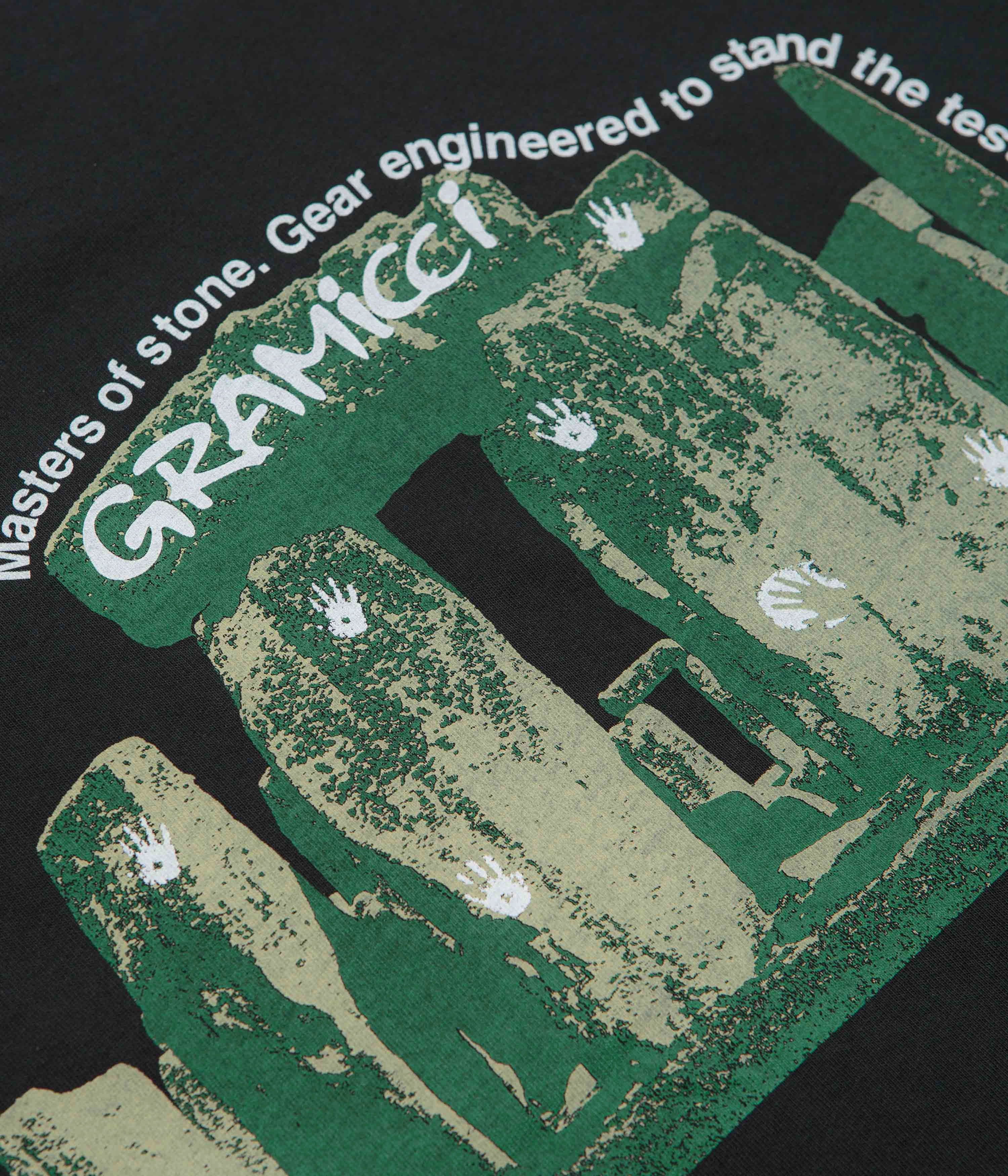 Ultimate Wear Vintage Wash Effect Gramicci Stonehenge T-Shirt - Vintage Black