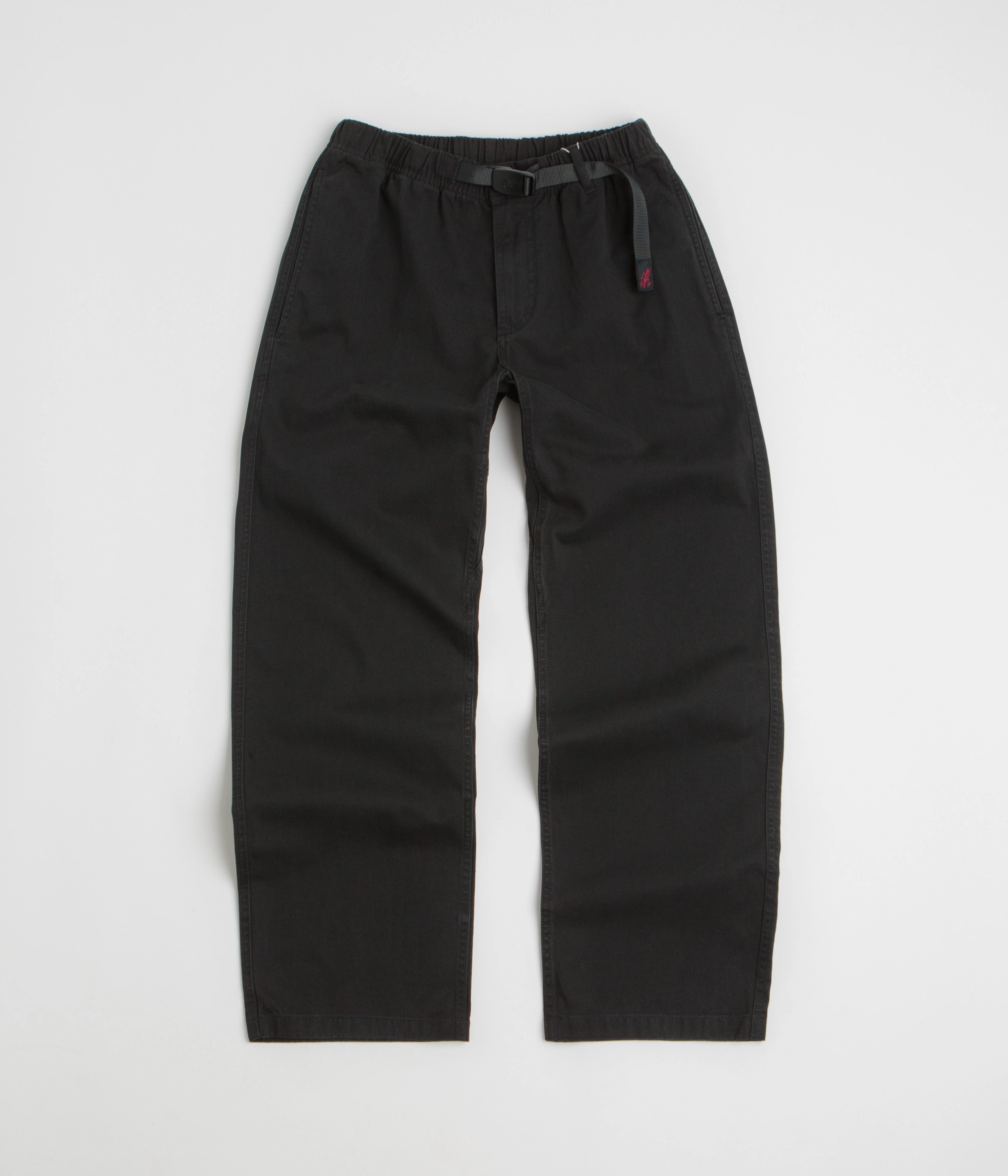 Gramicci Straight Fit G Pants - Black Functional Fashion Twill Weave Texture
