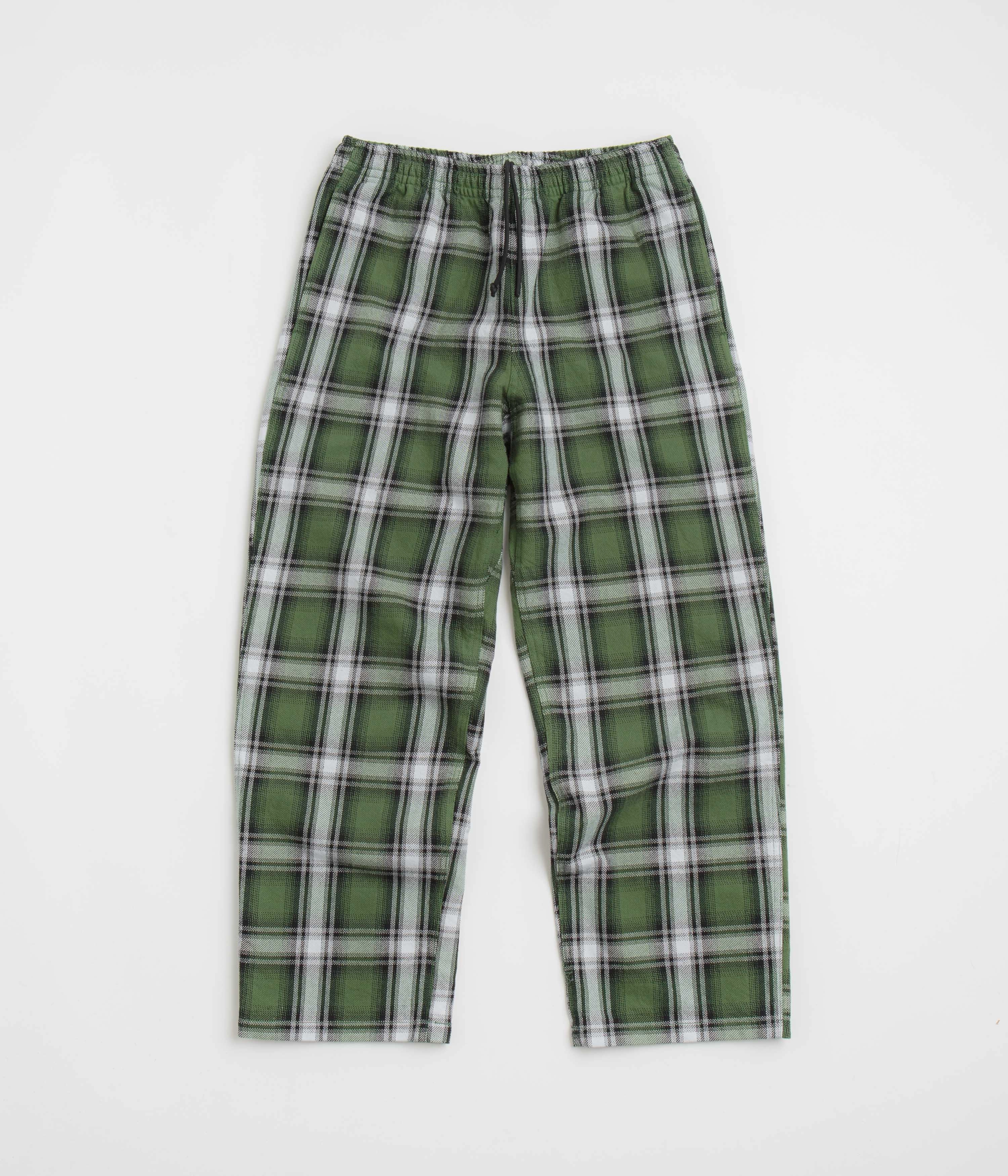 Linen blend RecyclablePackaging Gramicci Swell Flannel Checkered Pants - Big Check
