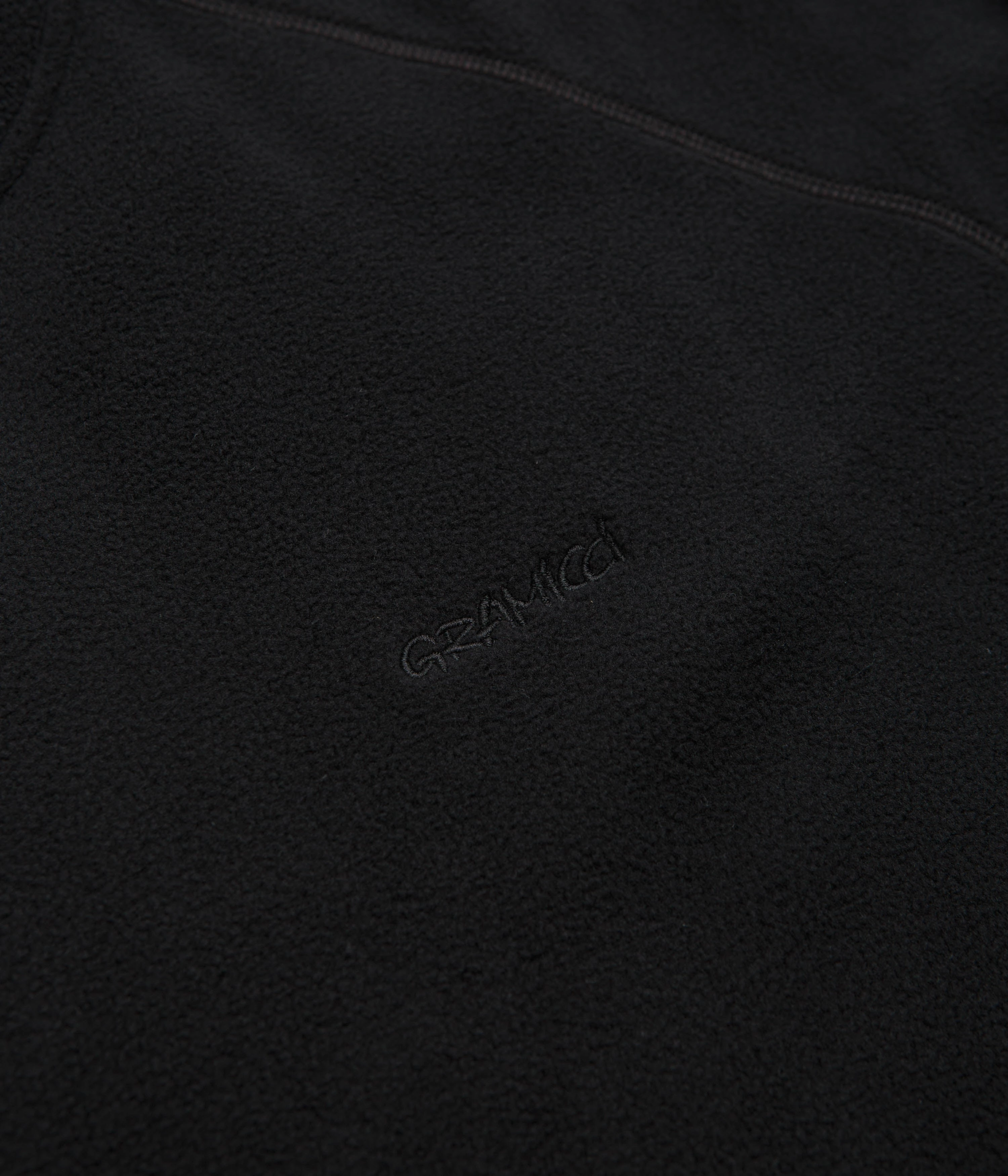 product terry cloth absorbency Gramicci Thermal Fleece Crewneck Sweatshirt - Black