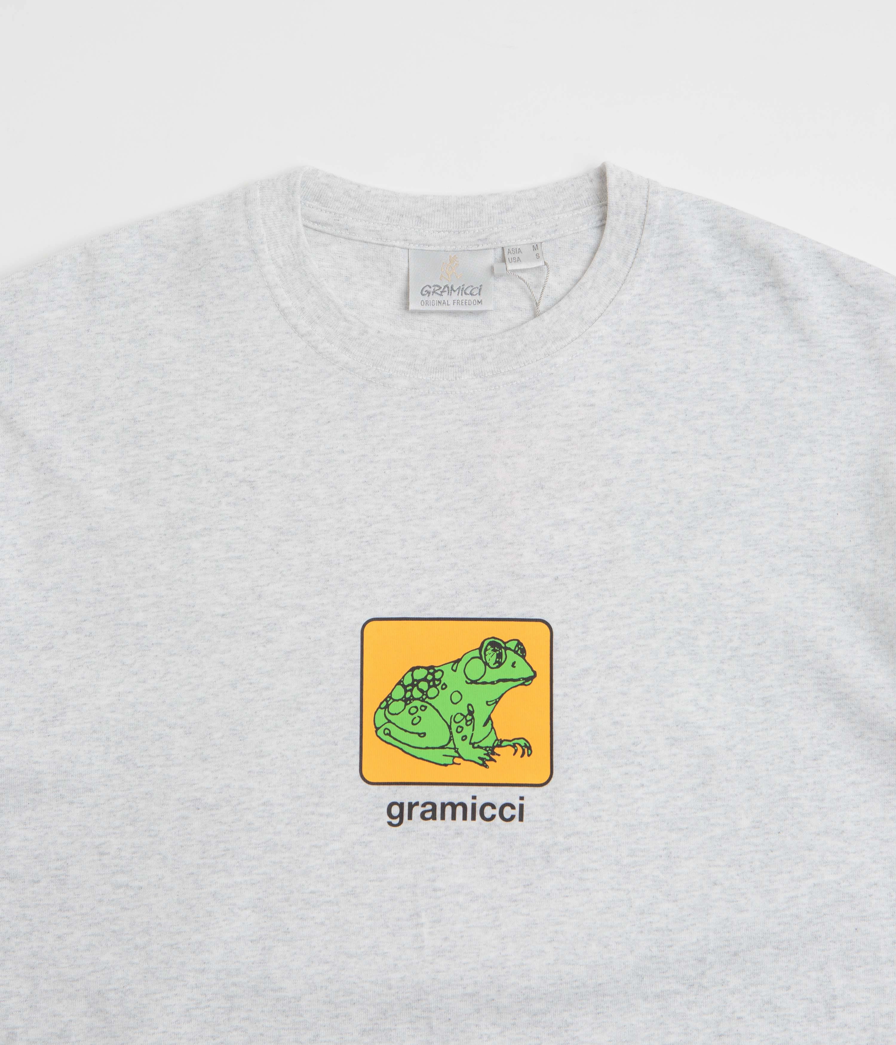 Gramicci Toad T-Shirt - Heather Ash Trendy Fabric SoftenedTexturedWeave