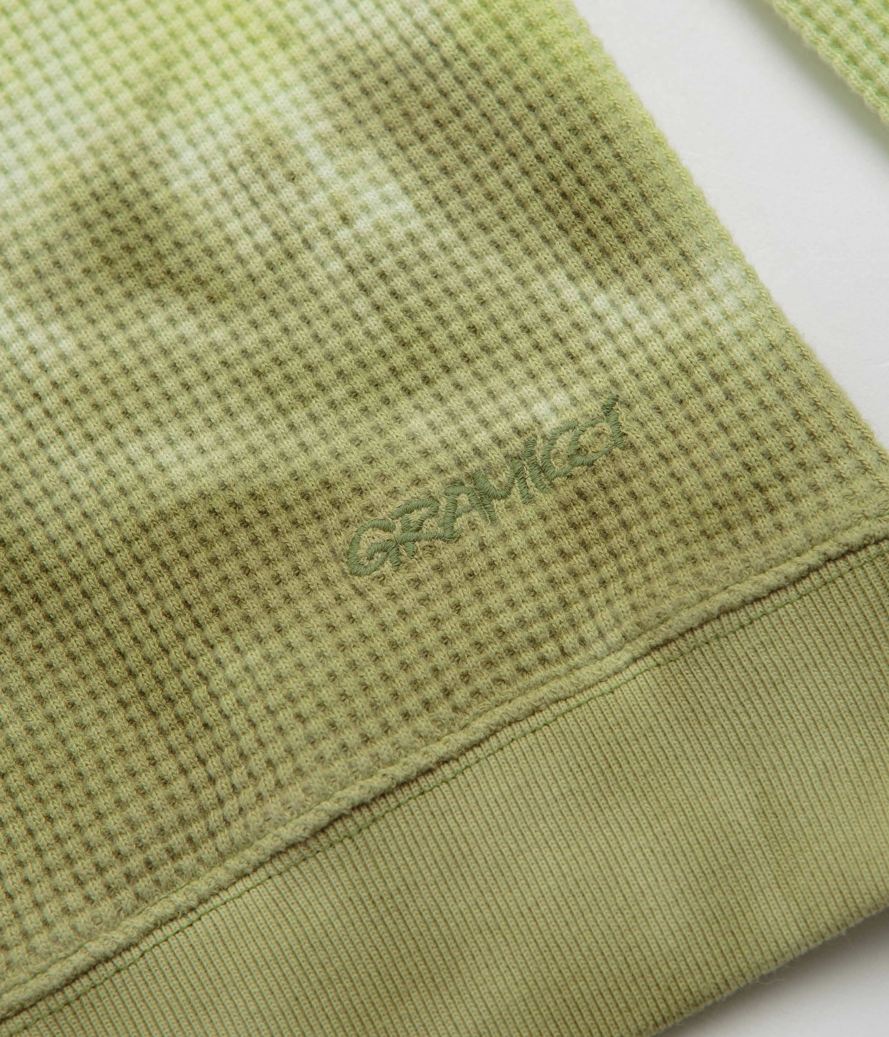 Cold Layer Gramicci Waffle Crewneck Sweatshirt - Jade Tie Dye