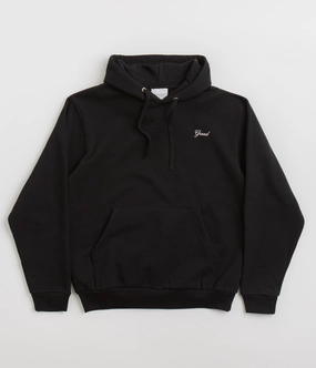 Grand Collection Script Hoodie - Black / Black Lightweight Material