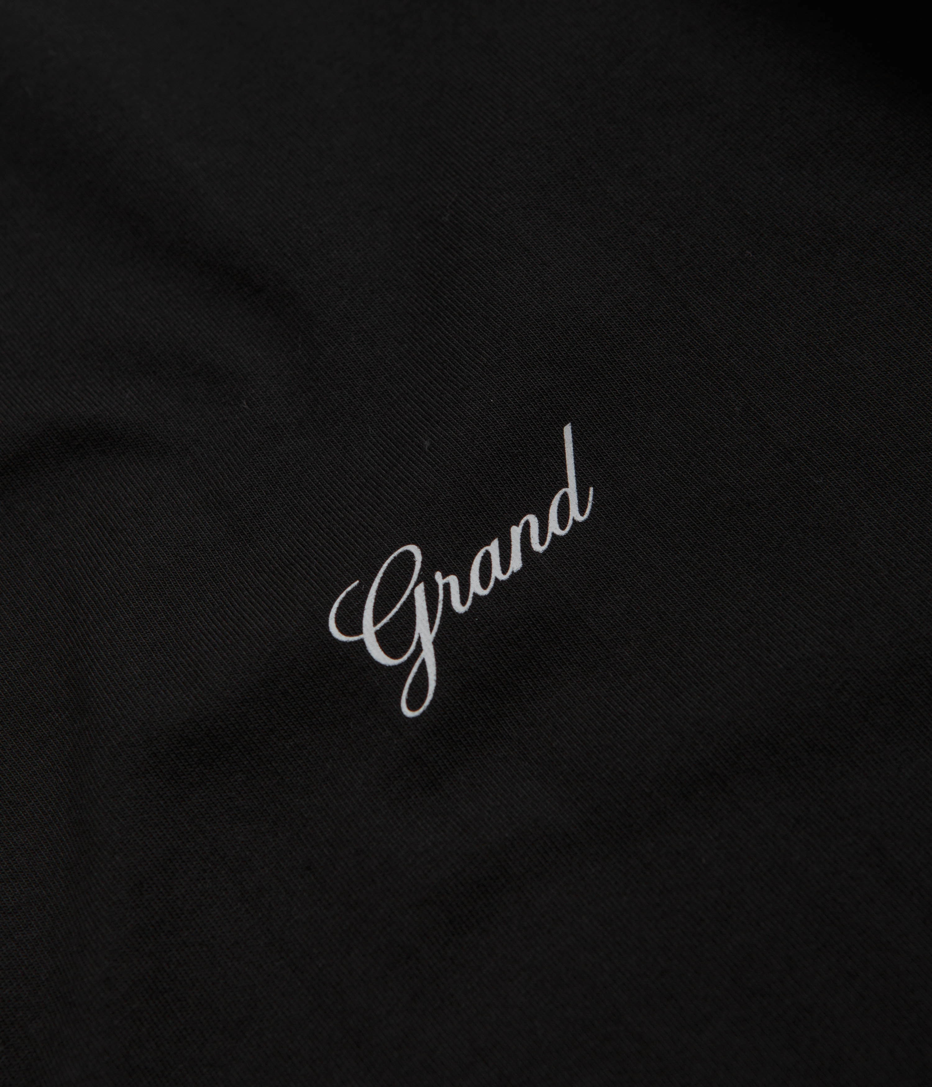 Grand Collection Script T-Shirt - Black / Black Effortless Fashion Running Speed