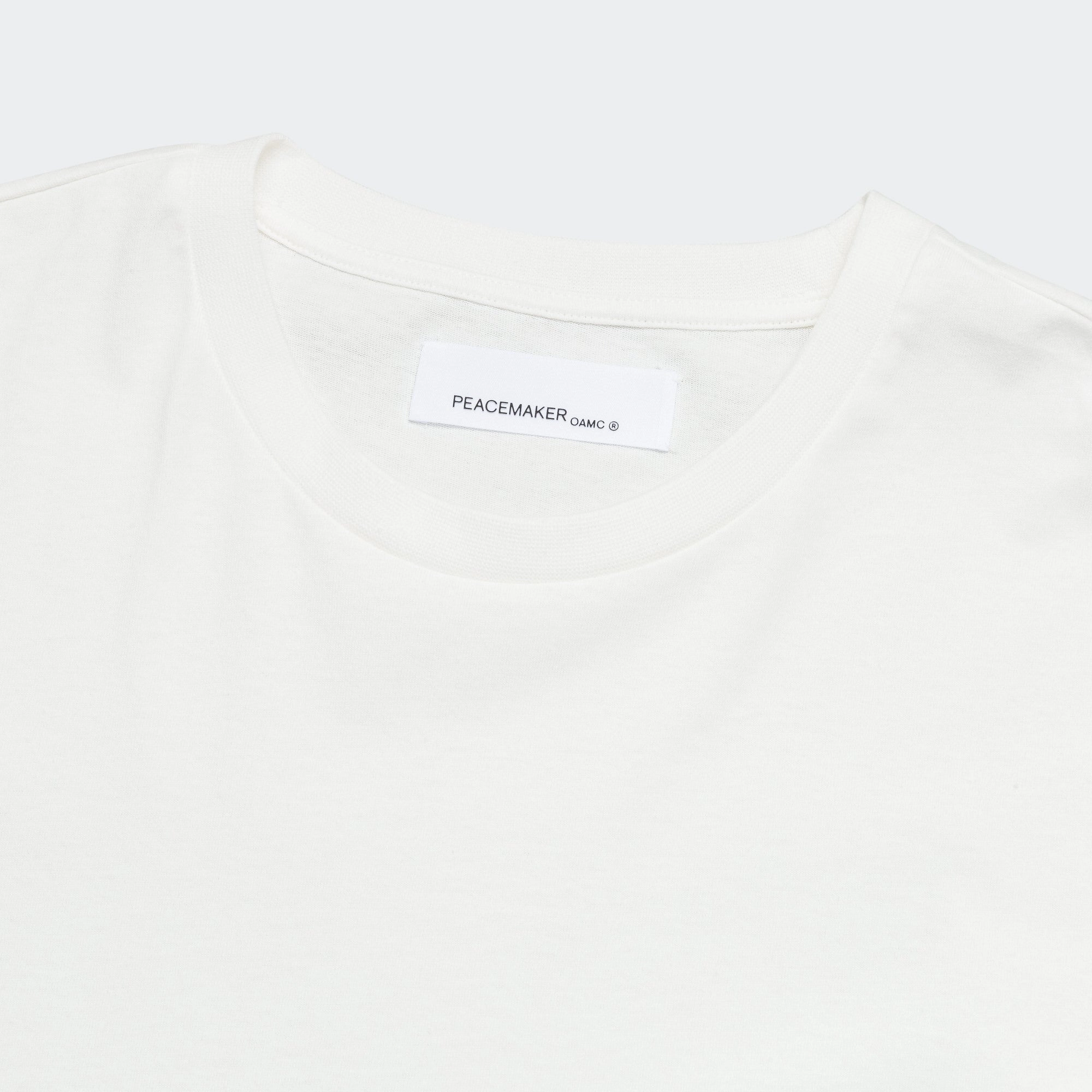 Peacemaker Flower SS T-Shirt - Snow WhIte V neck elegance