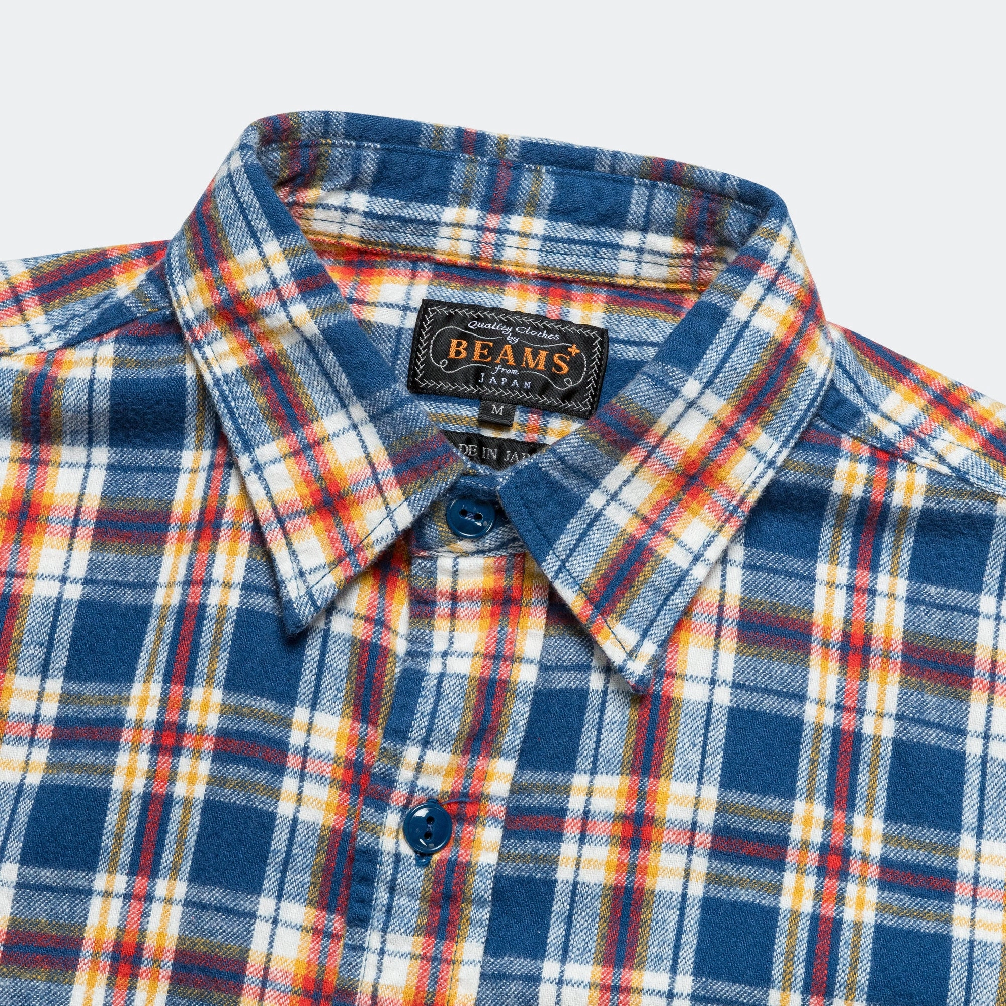 Layered Look Patterned Design GUIDE-SHT Brushed Flannel - Blue