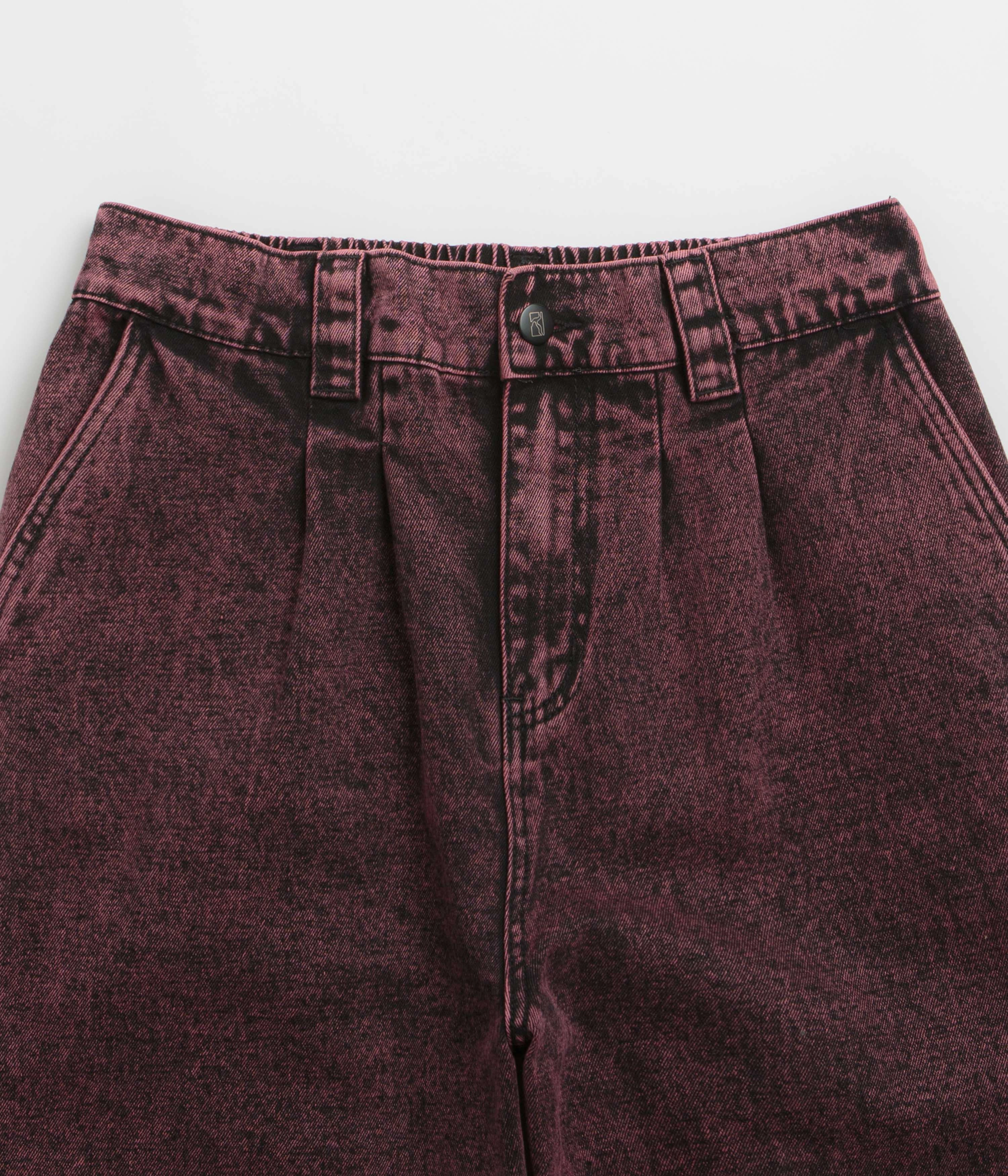 Poetic Collective Denim Balloon Pants - Red Acid Wash Timeless Layers