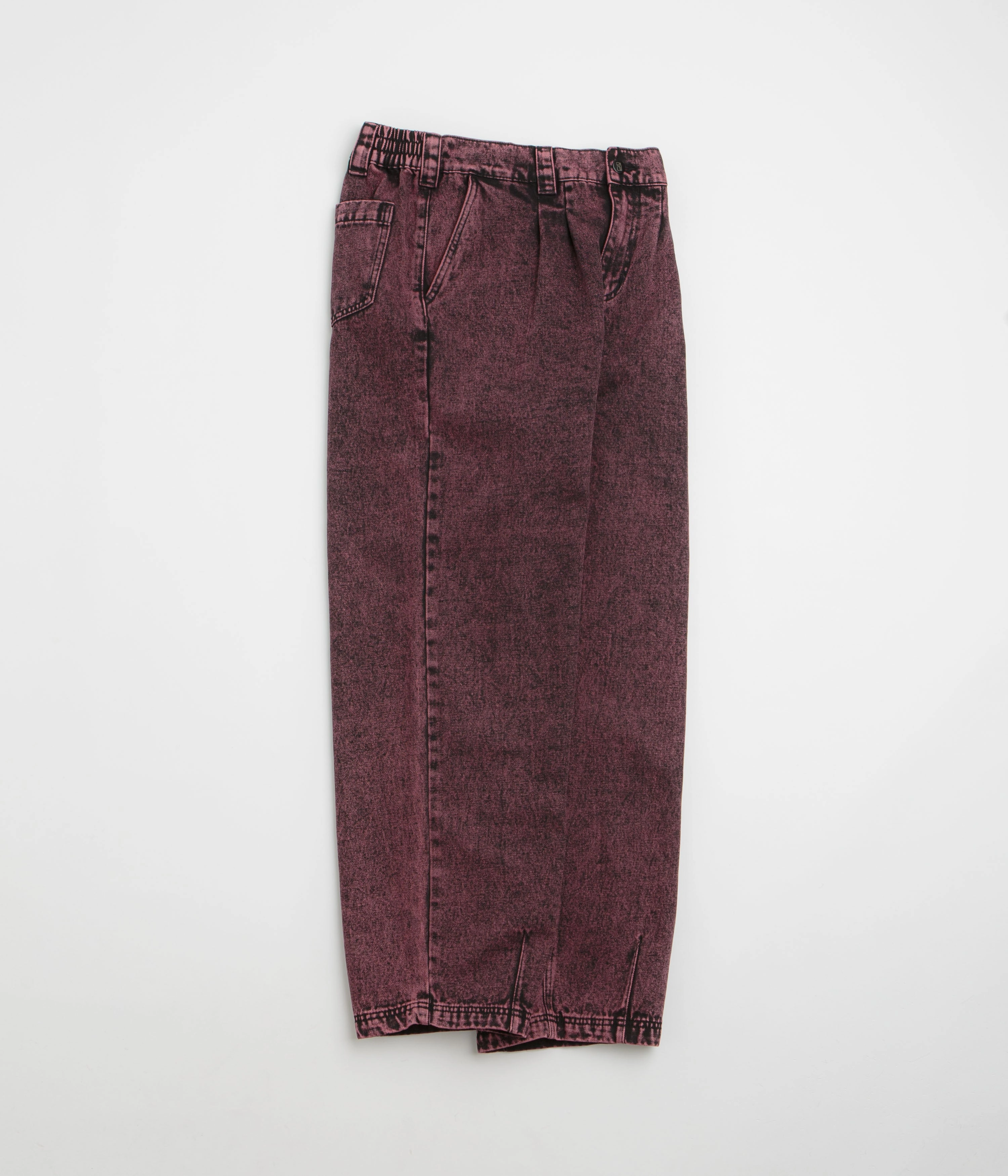 Urban Style Poetic Collective Denim Balloon Pants - Red Acid Wash