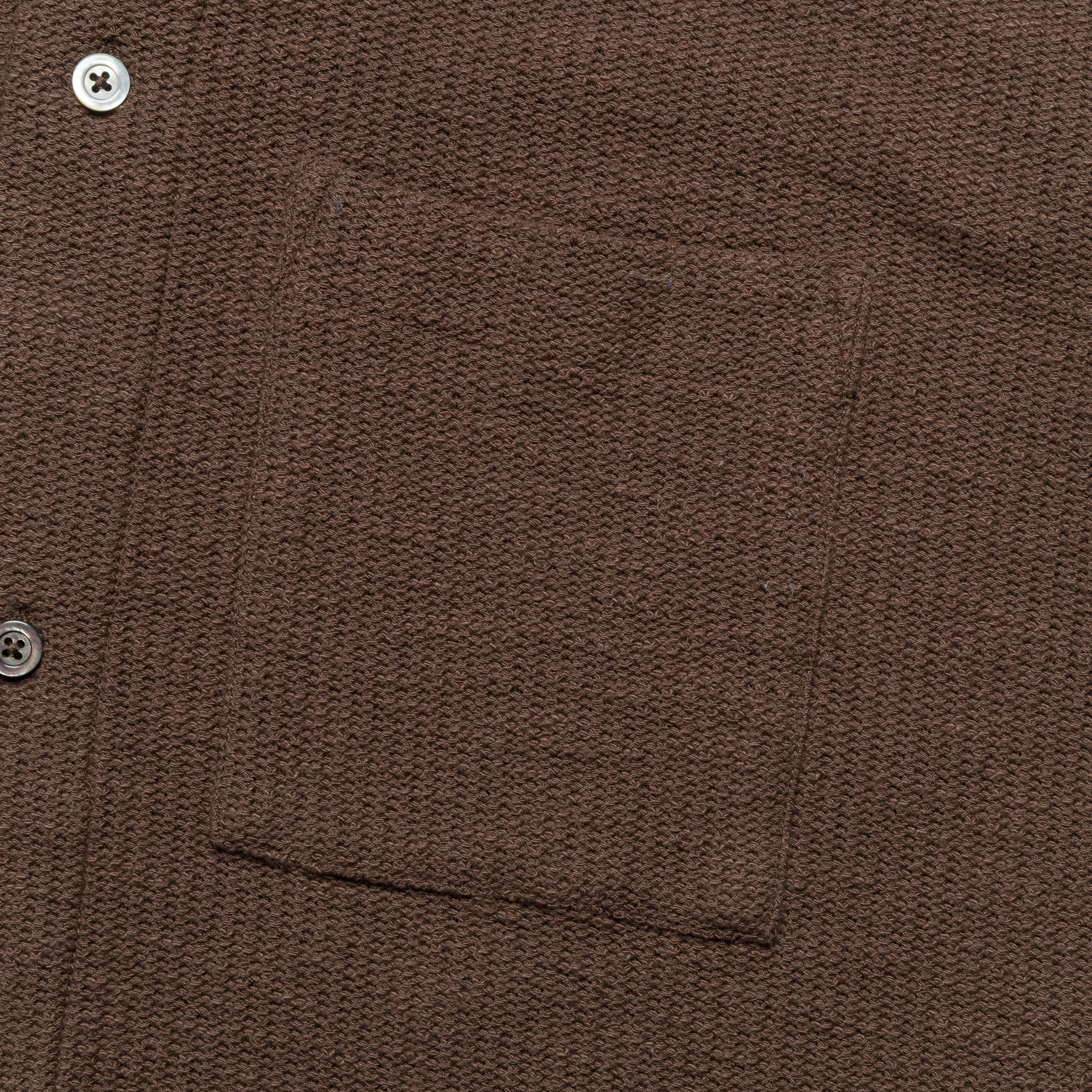 Gustav Crochet Jersey Shirt - Chestnut Hidden Placket