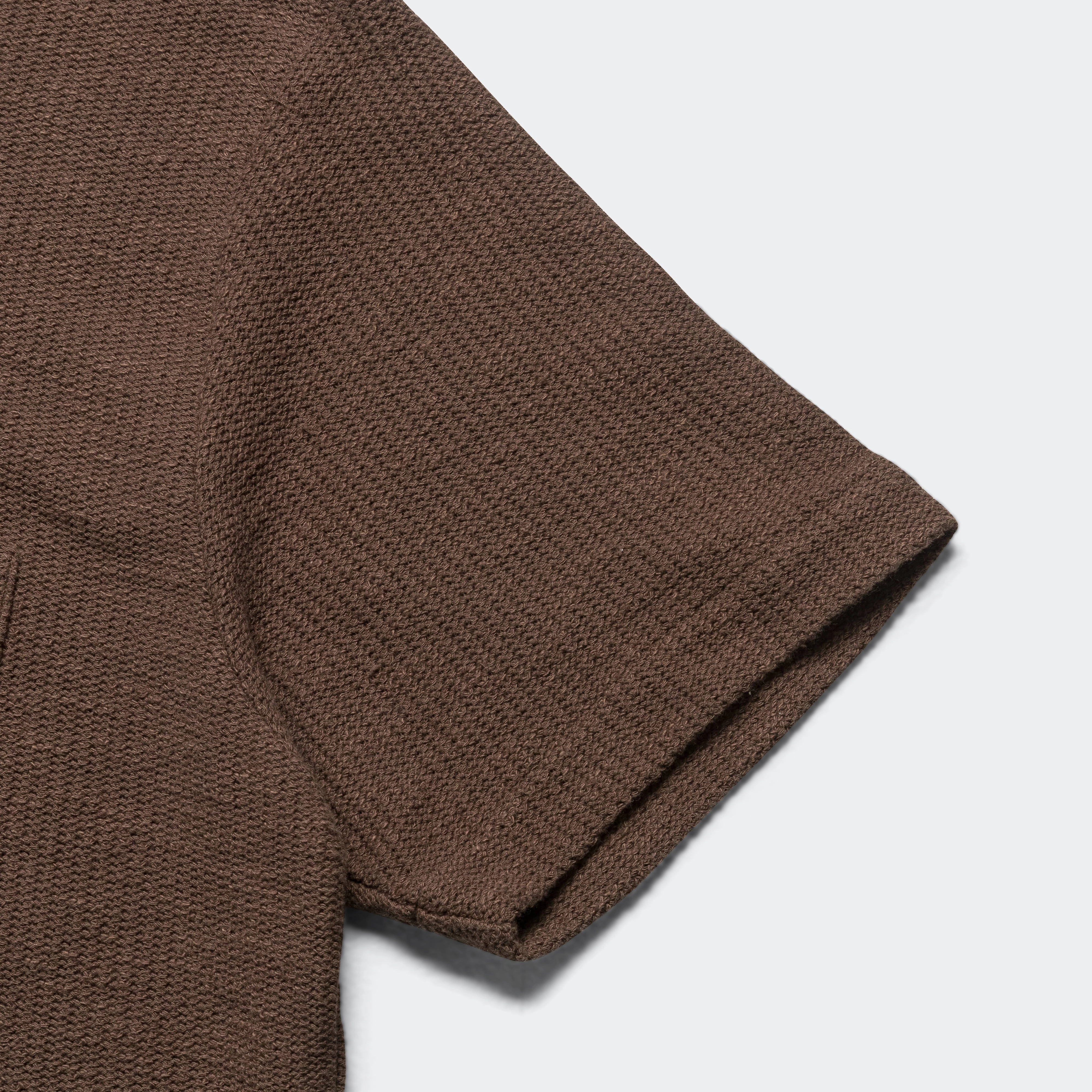 Temperature Regulating Gustav Crochet Jersey Shirt - Chestnut