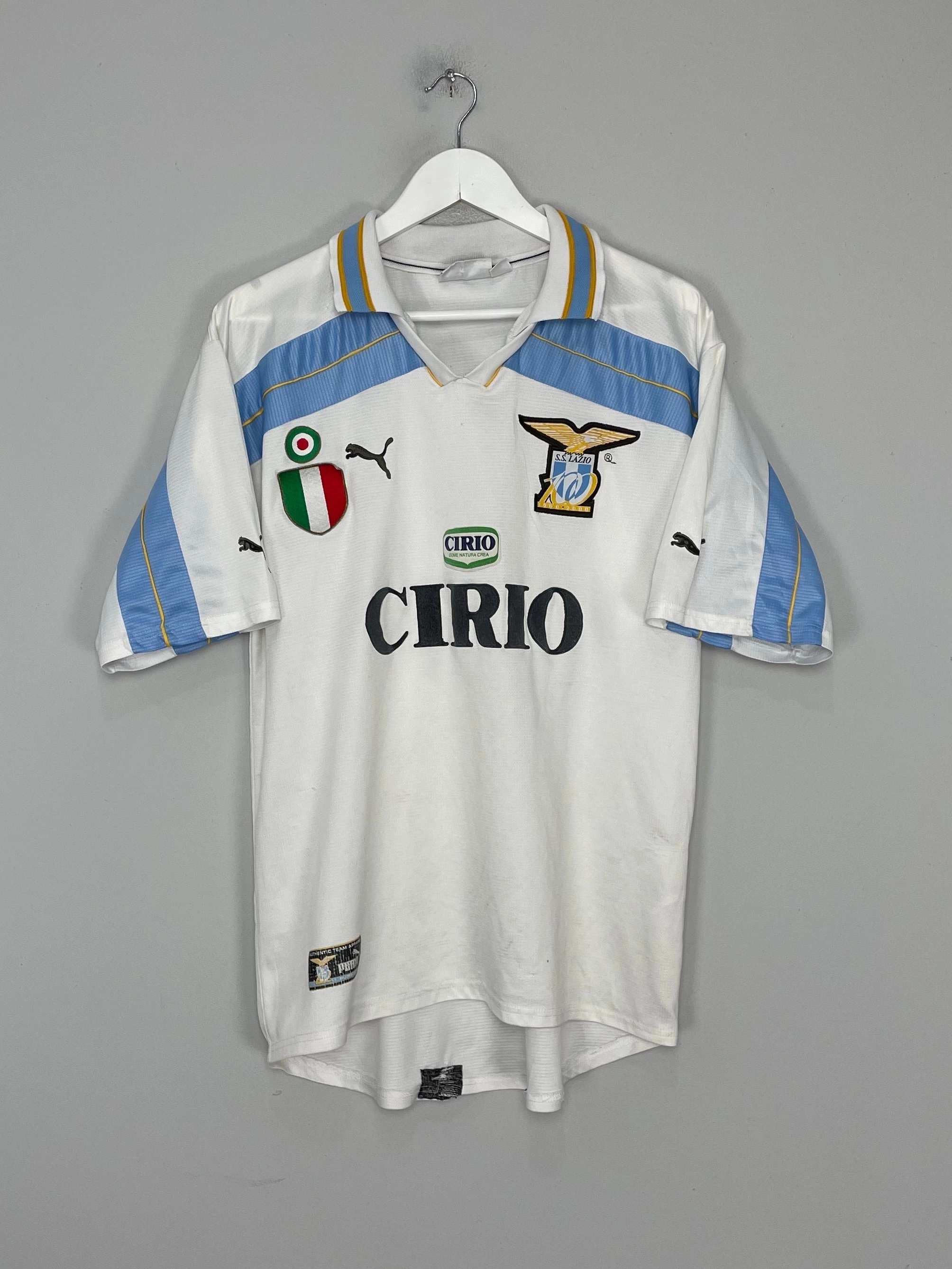 Neutral Style Stretchable Seams 1999/00 LAZIO *CENTENARY* AWAY SHIRT (XL) PUMA