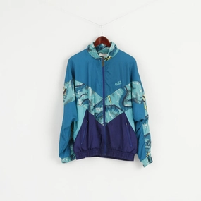 suitable for fashion contests Rugged Protection Alex Athletics Men L Jacket Green Bomber Full Zipper Retro Activewear Festival Top