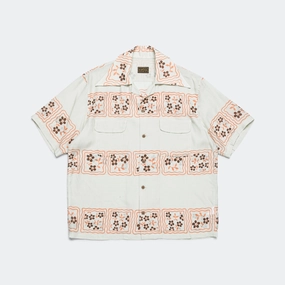 Silk Rayon COOKIE WRANGLE Collar Aloha Shirt - Ecru elegant design