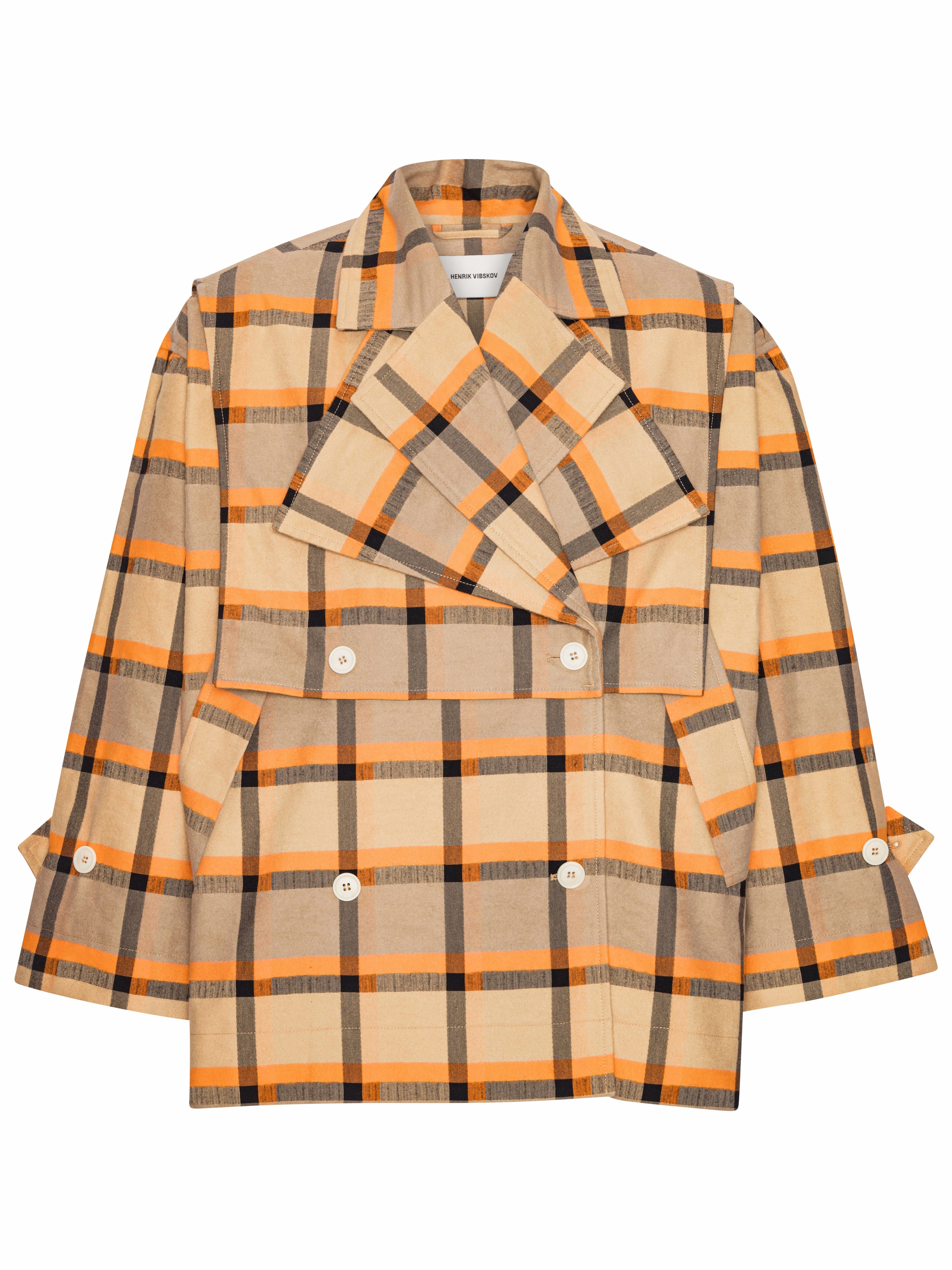 Wrinkle Resistant Solid-color Hands Down Jacket - Trench Checks