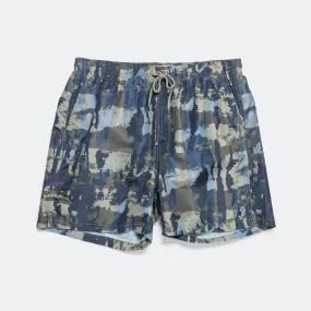 Hauge Printed Swimmers - Steel Blue Playful Look
