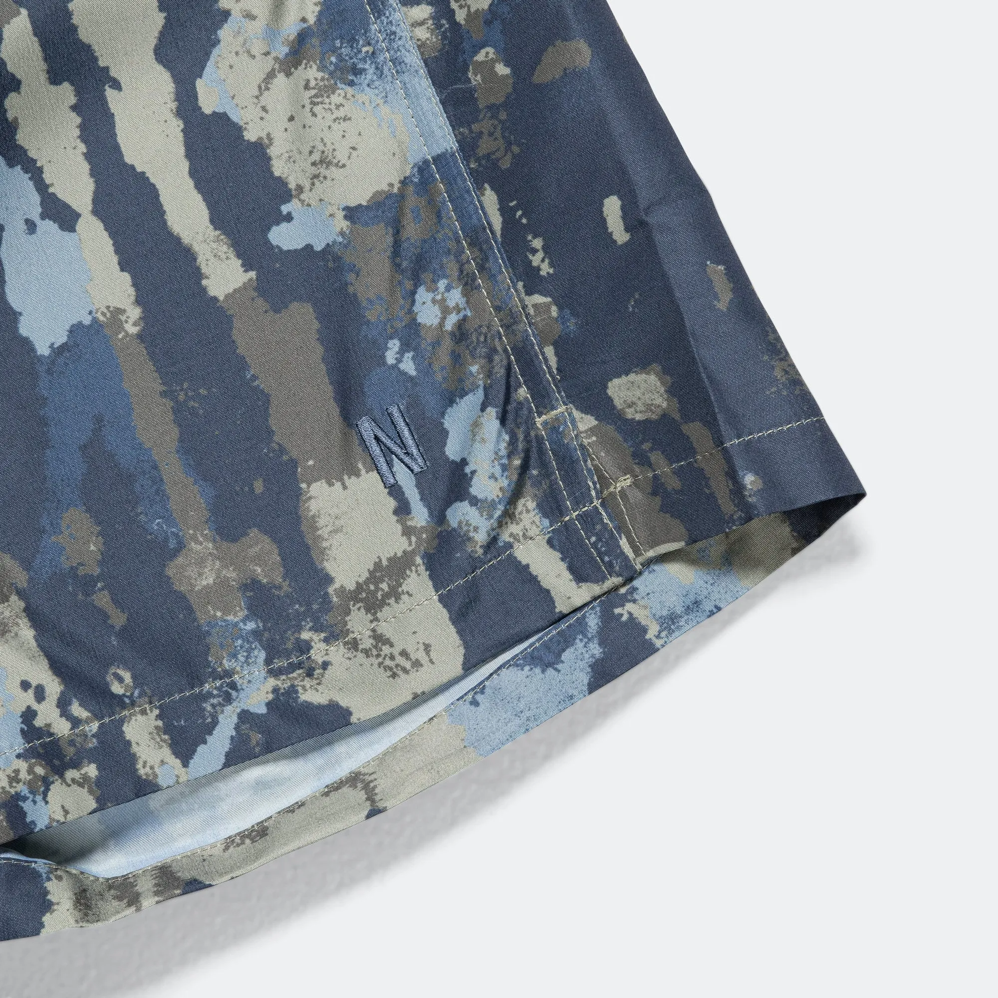 animal print shorts HighBackRise Hauge Printed Swimmers - Steel Blue