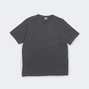 Classic Layer Autumn Wear Healthknit SS Pocket Tee - Pigment Black