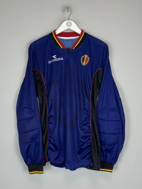 1998/99 BELGIUM GK SHIRT (M) DIADORA Non Chafe Seams Night Run