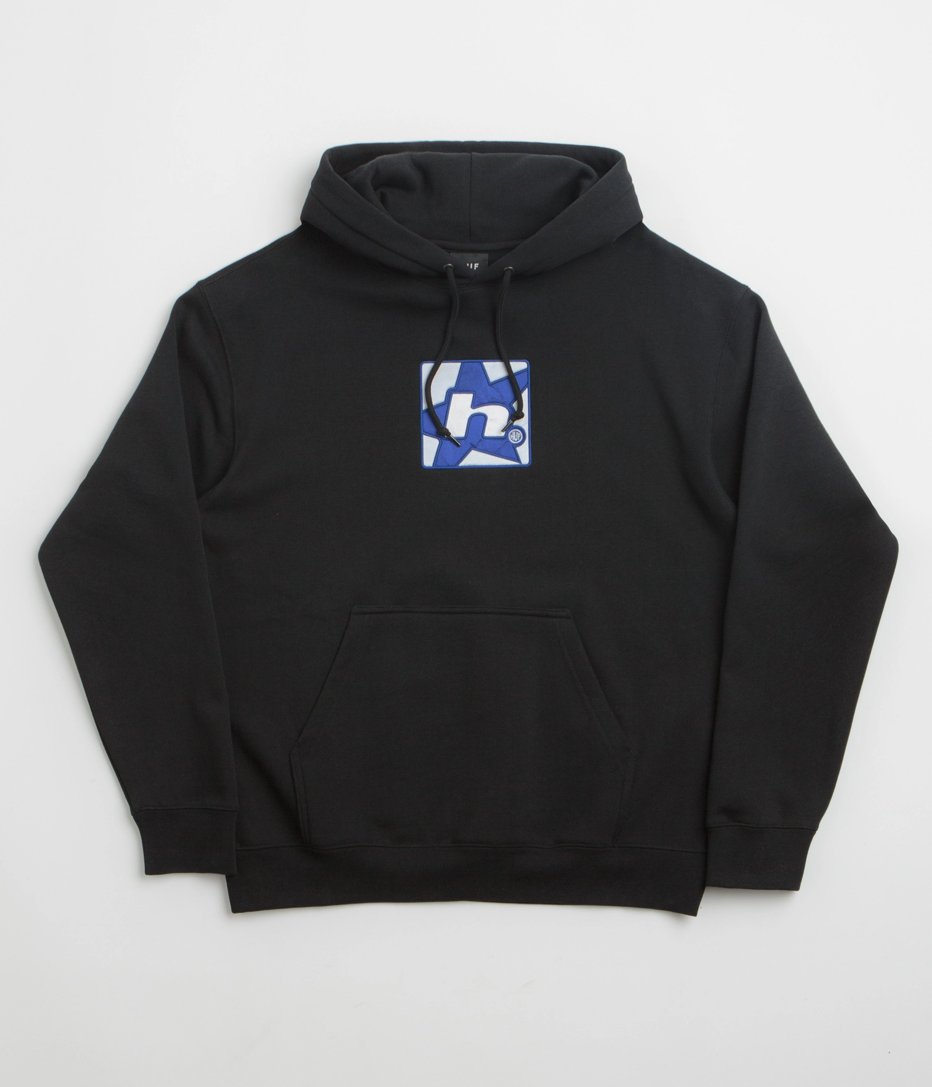 Drawcord Hem Prairie dog like HUF H Star Hoodie - Black