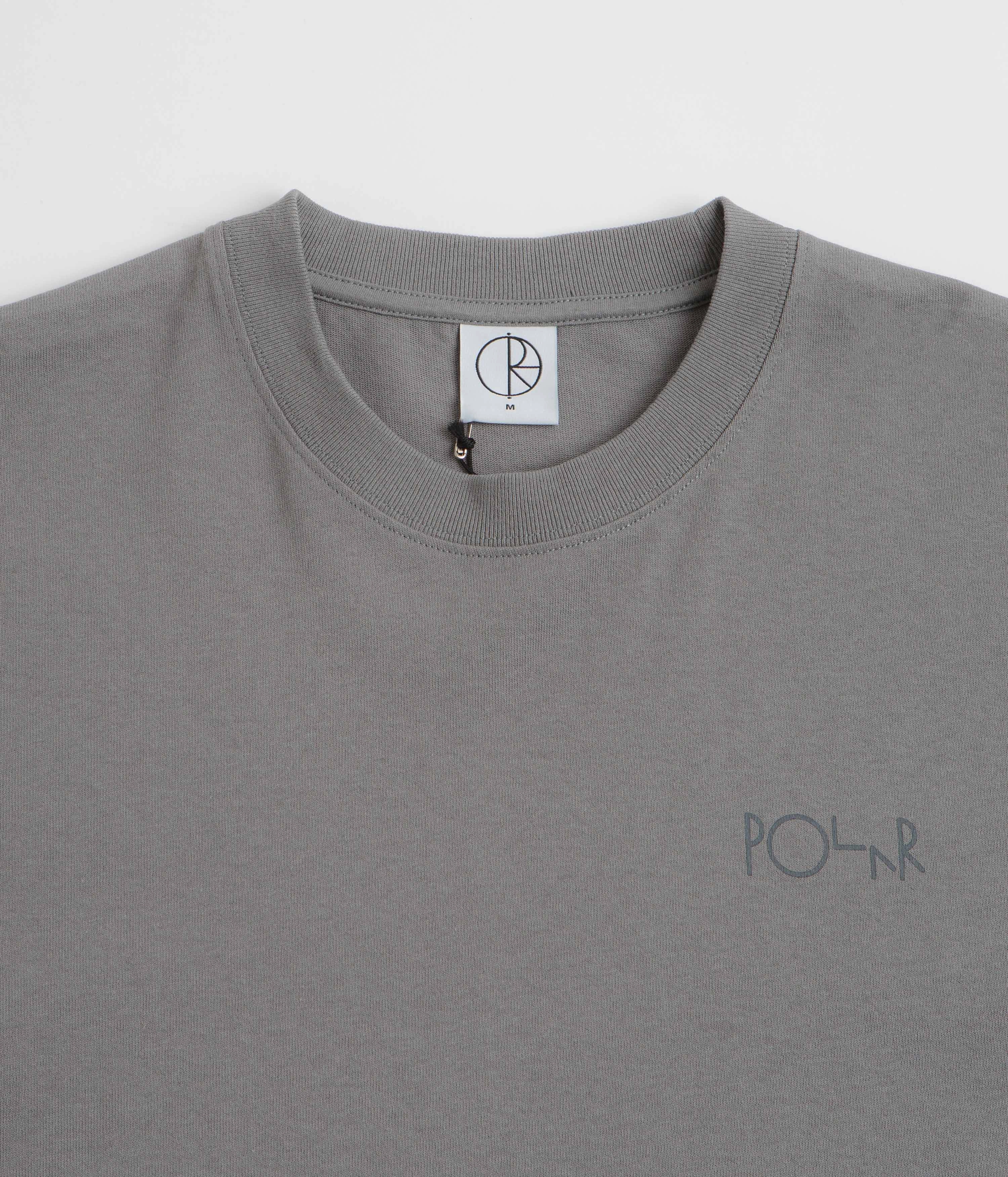 Polar Contrast Stroke Logo T-Shirt - Grey Soft and Cozy Cool Weather Wear