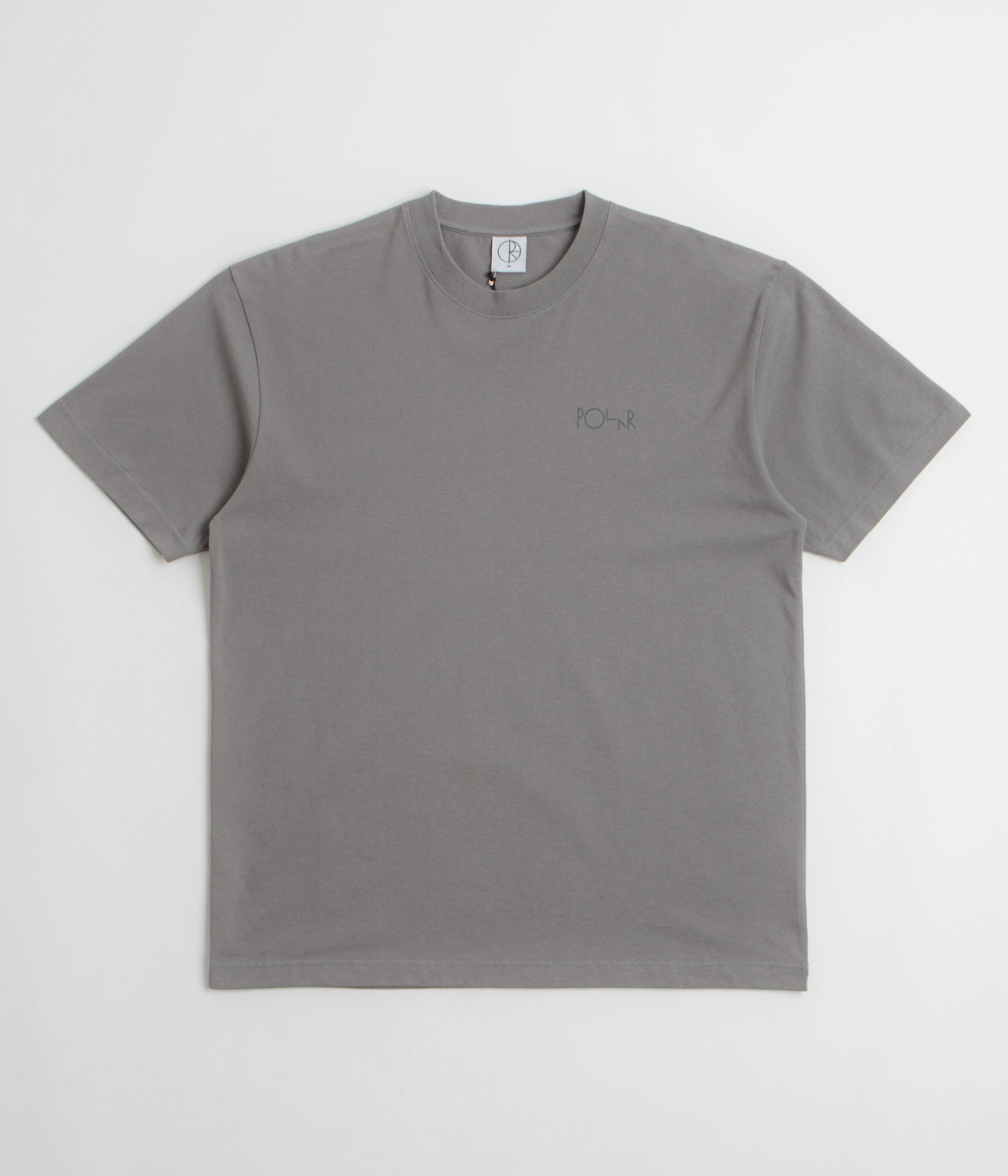 Polar Contrast Stroke Logo T-Shirt - Grey Retro