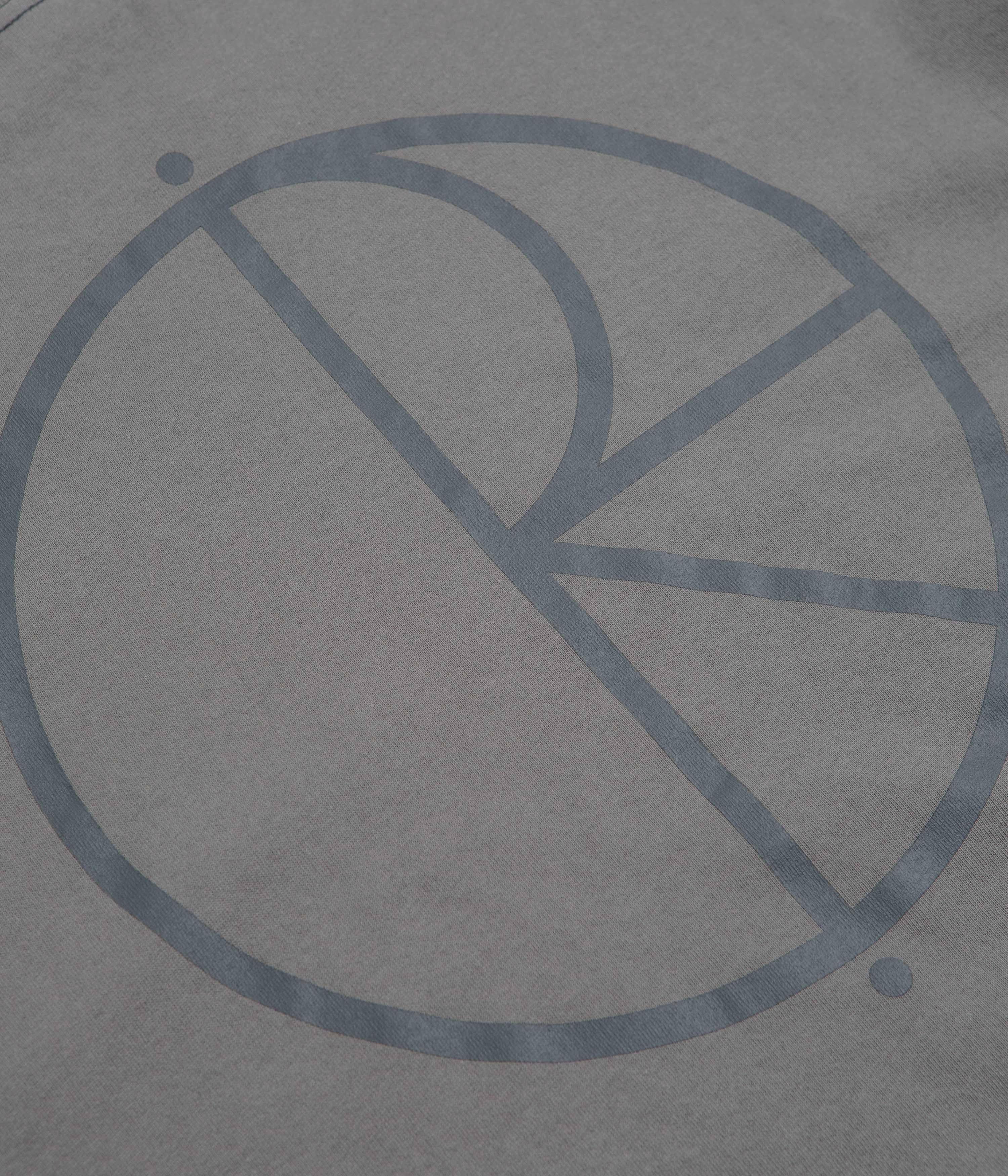 Polar Contrast Stroke Logo T-Shirt - Grey Soft Touch Fabric VintageWashEffect