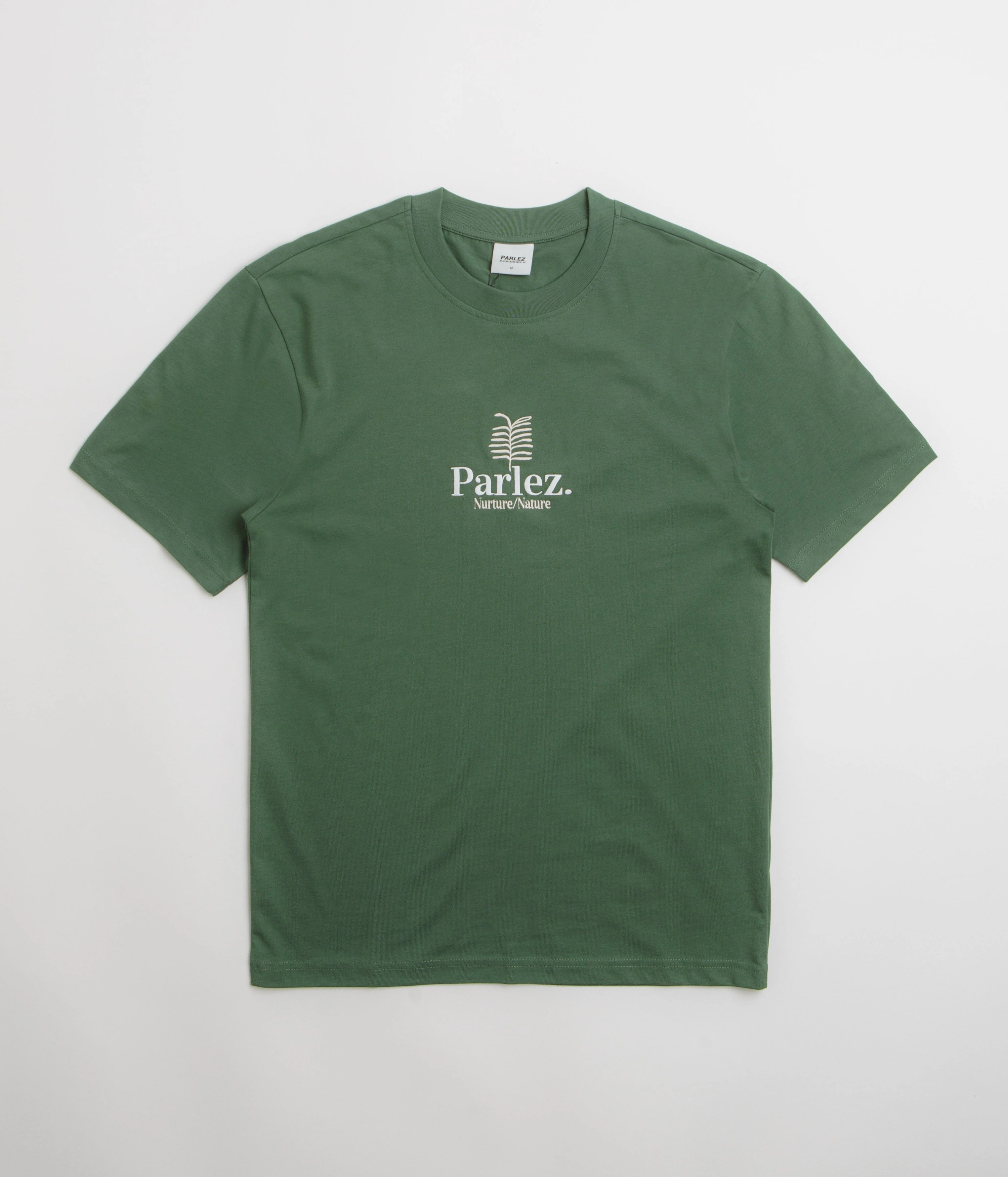 crew neck Comfy Style Parlez Nurture T-Shirt - Kelp Green