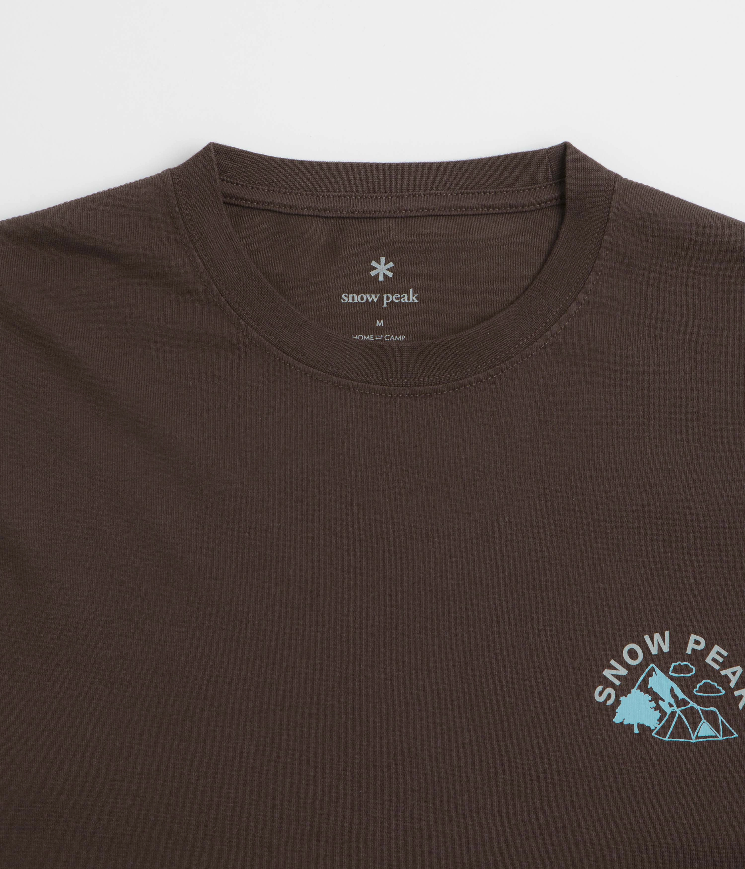 Snow Peak Living With Nature Long Sleeve T-Shirt - Dark Brown Bold and Comfortable