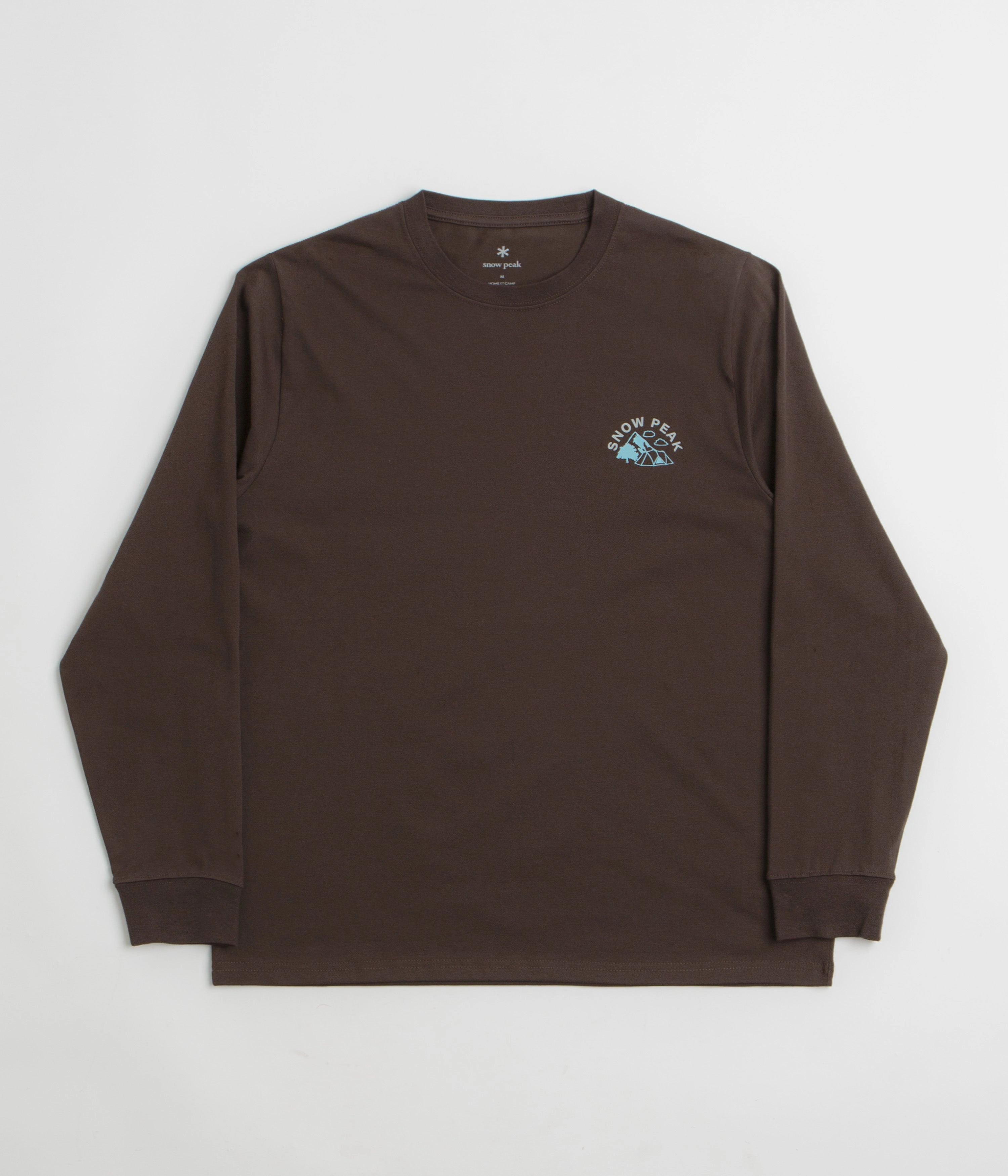 Men's spring fashion Snow Peak Living With Nature Long Sleeve T-Shirt - Dark Brown