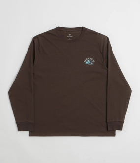 Men's spring fashion Snow Peak Living With Nature Long Sleeve T-Shirt - Dark Brown