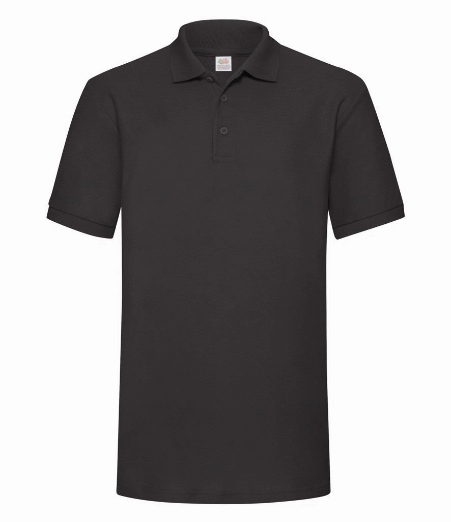 Snap Button Closure Stretch Fabric Construction Heavy 65/35 Polo | BLACK