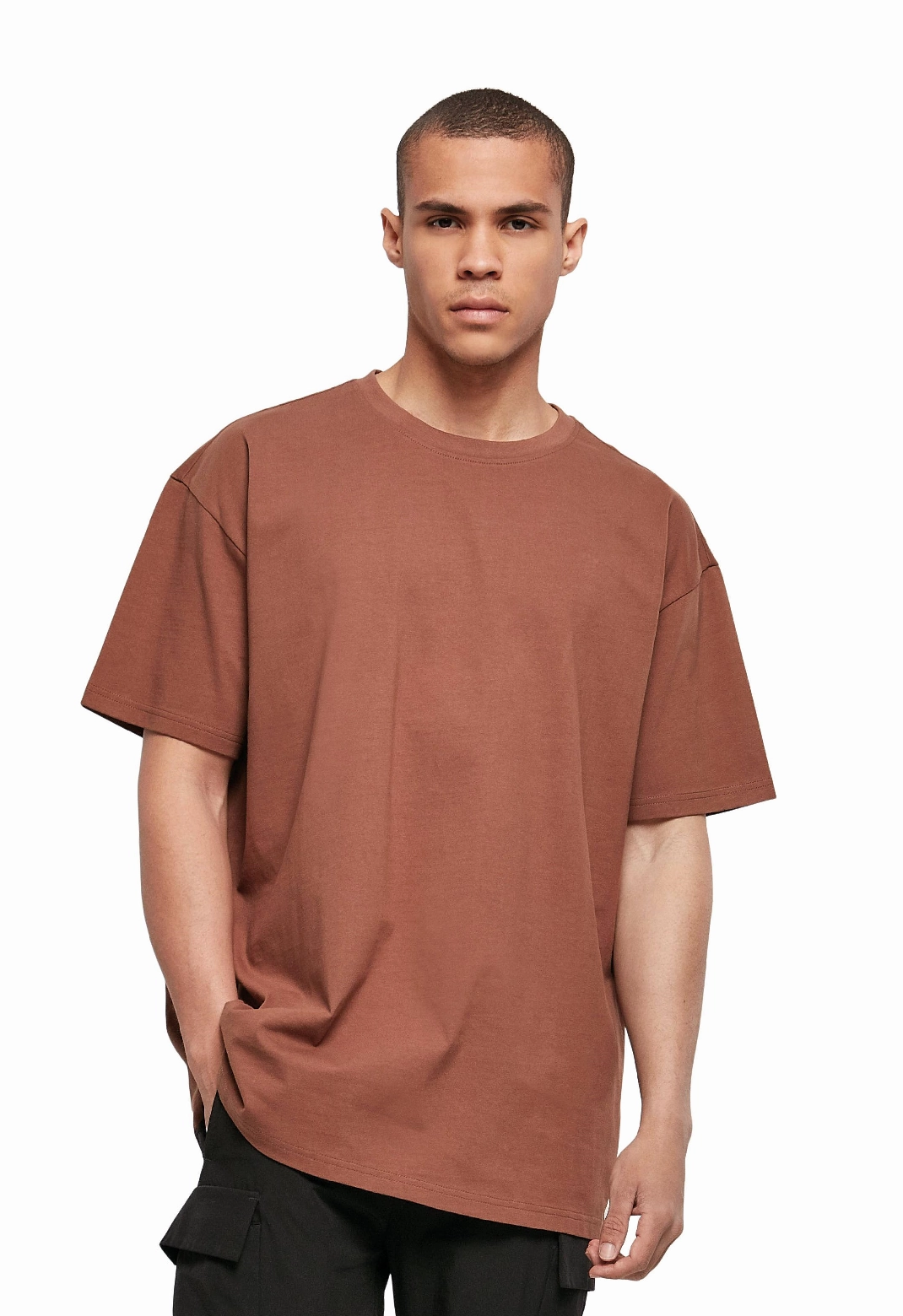 Heavy Oversized Tee | BLACK DoubleStitchedHem Airflow Ventilation