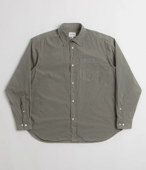 Winter Layering Norse Projects Mo Cotton Tencel Shirt - Mid Khaki