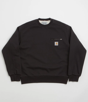 Carhartt Detroit Crewneck Sweatshirt - Black Minimal Fashion